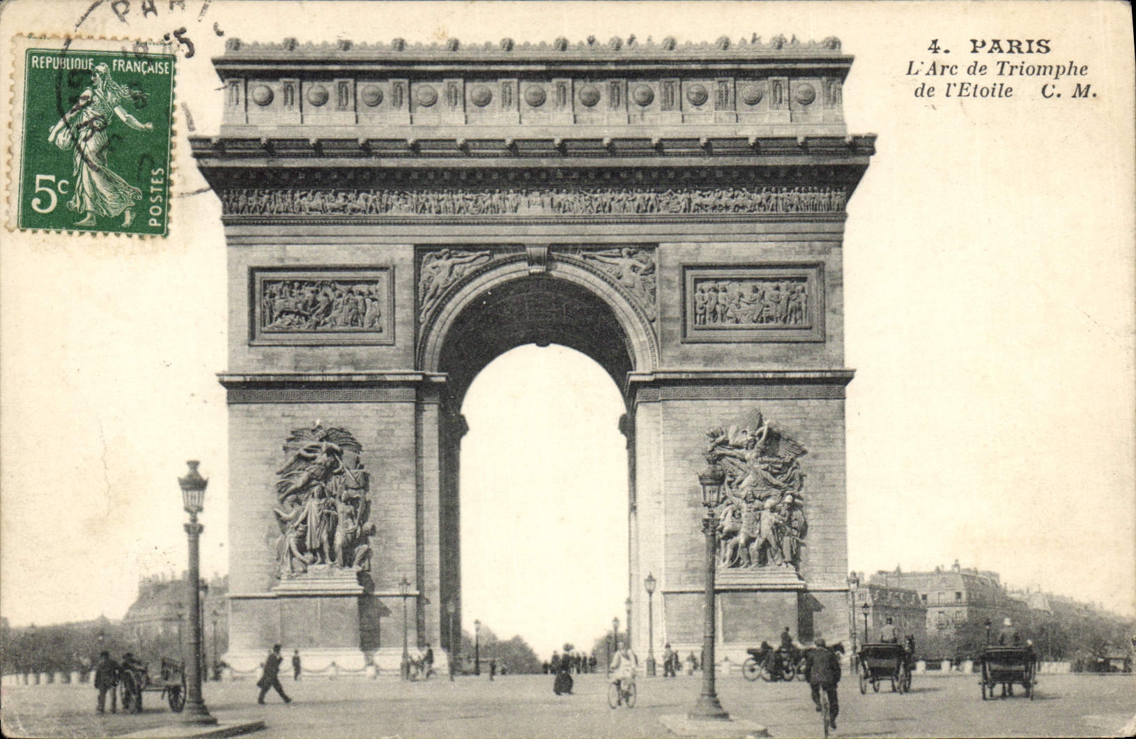 CPA Paris L'Arc de Triomphe de L'Etoile