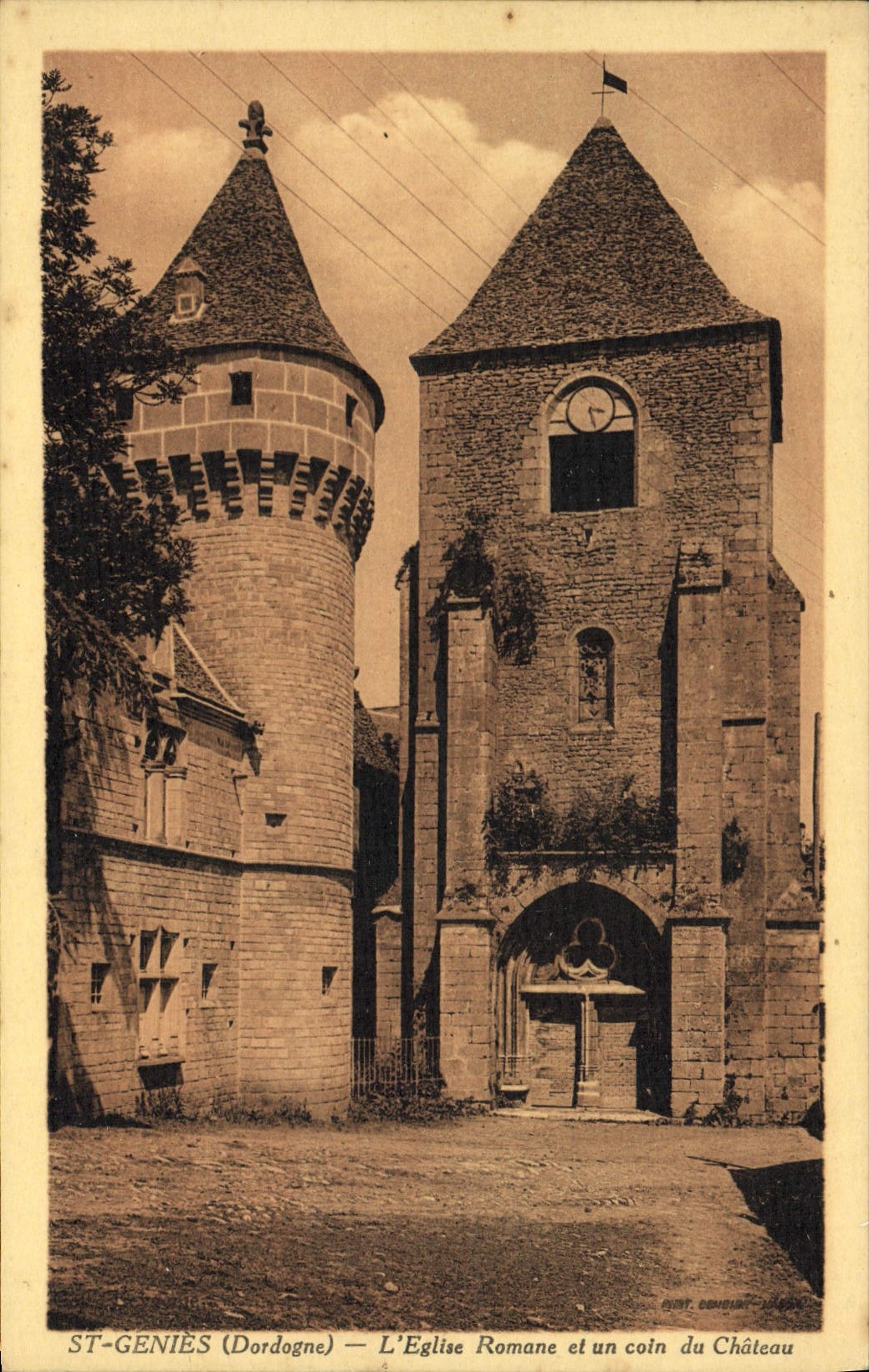 Genios del St de la POSTAL de la VENDIMIA la iglesia y la esquina románticas del castillo