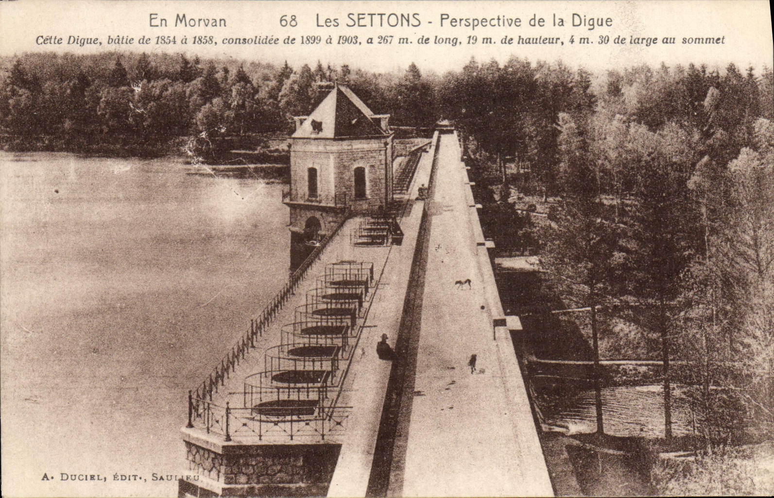 Opinión de Settons de la POSTAL de la VENDIMIA de la presa