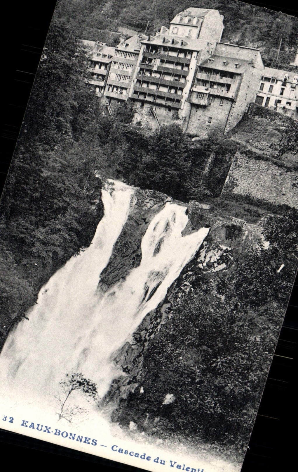 VINTAGE POSTCARD Good Eaux Cascades of Valentine