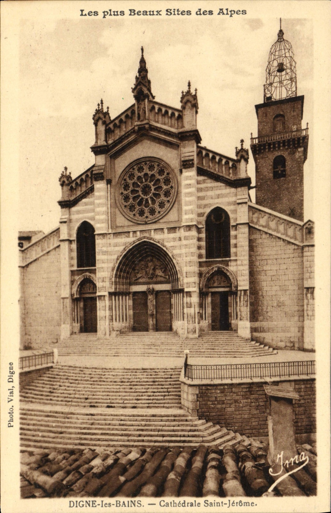 VINTAGE POSTCARD Worthy les Bains Cathedral Jerome Saint