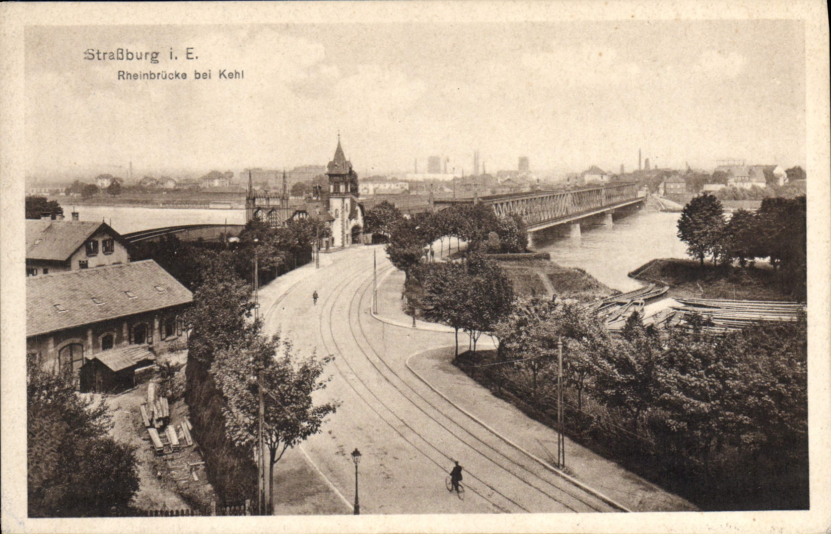 POSTAL Strassburg Rheinbrucke Bein Kehl de la VENDIMIA