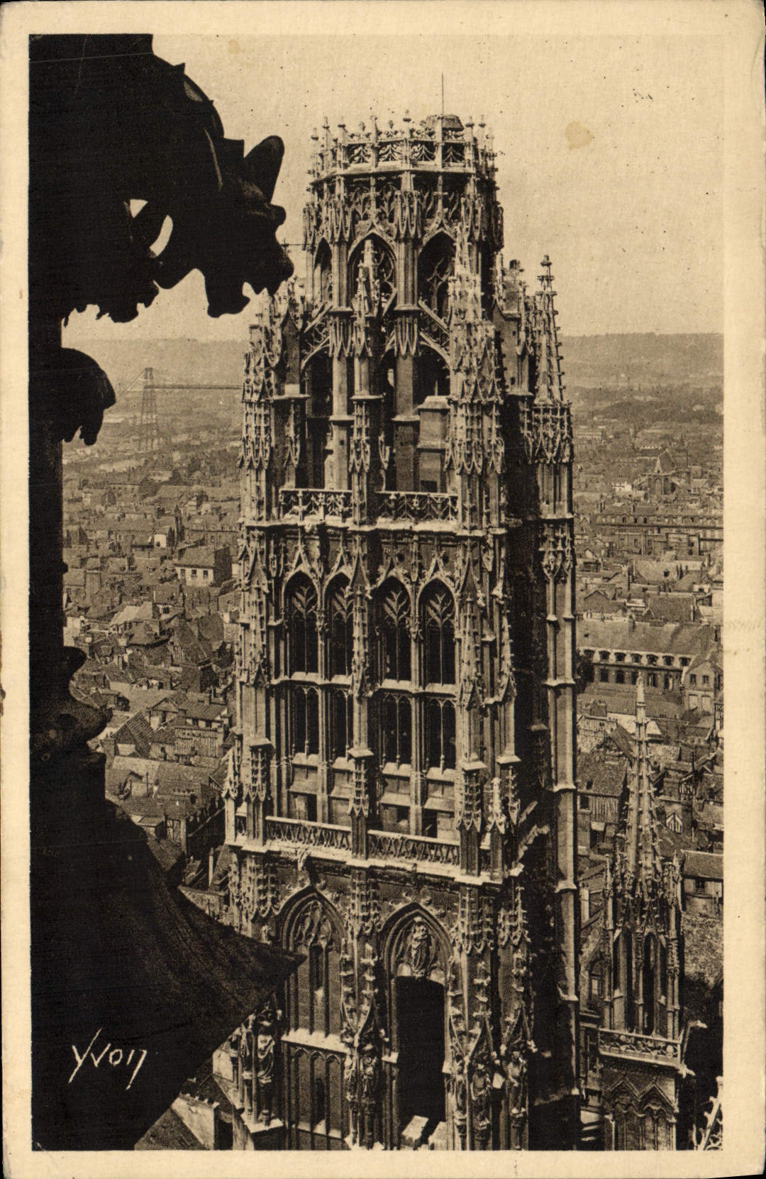 CPA Rouen La Tour Du Beurre