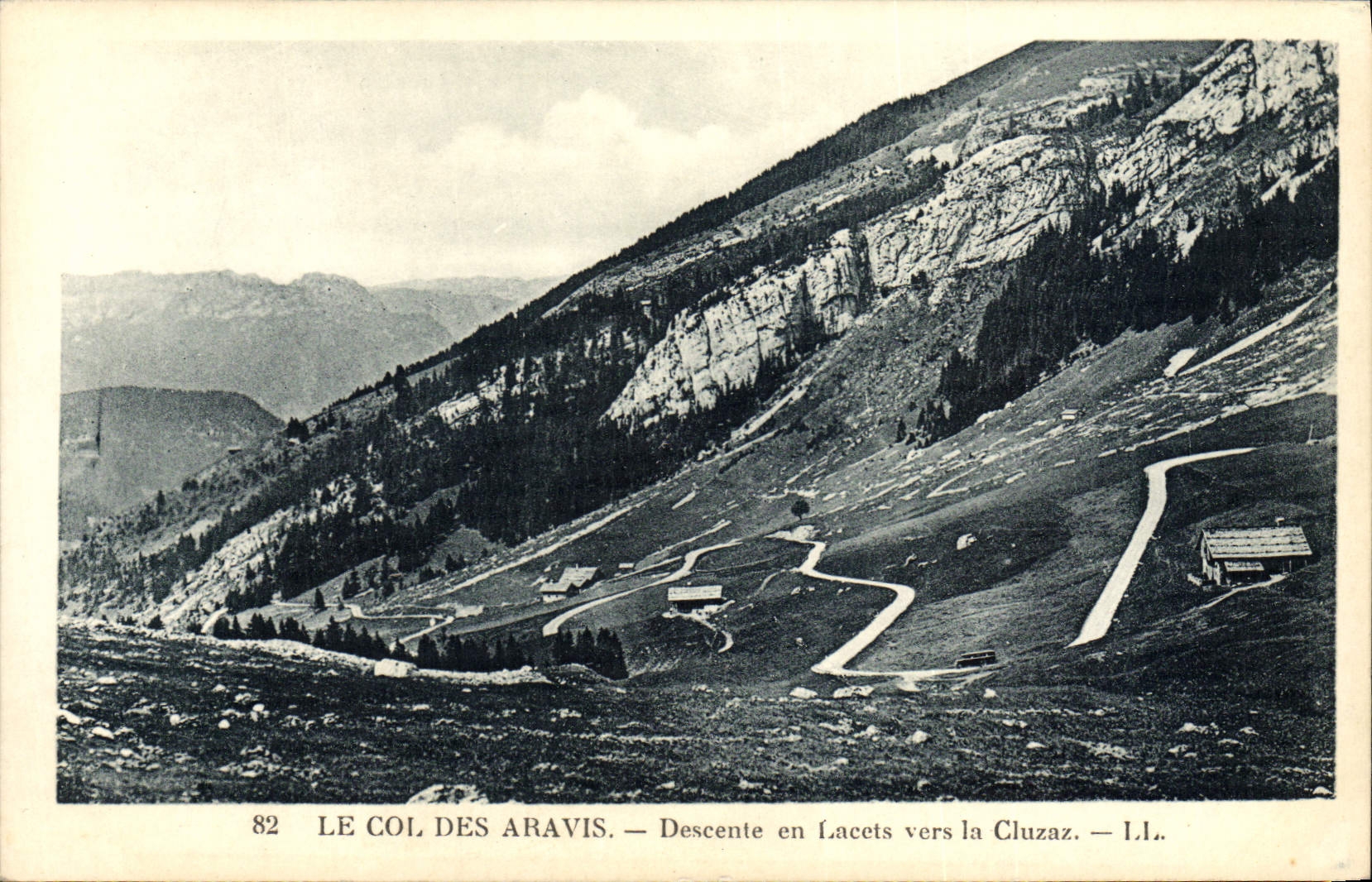 VINTAGE POSTCARD the Collar Of Aravis Descent In Laces Towards Cluzaz