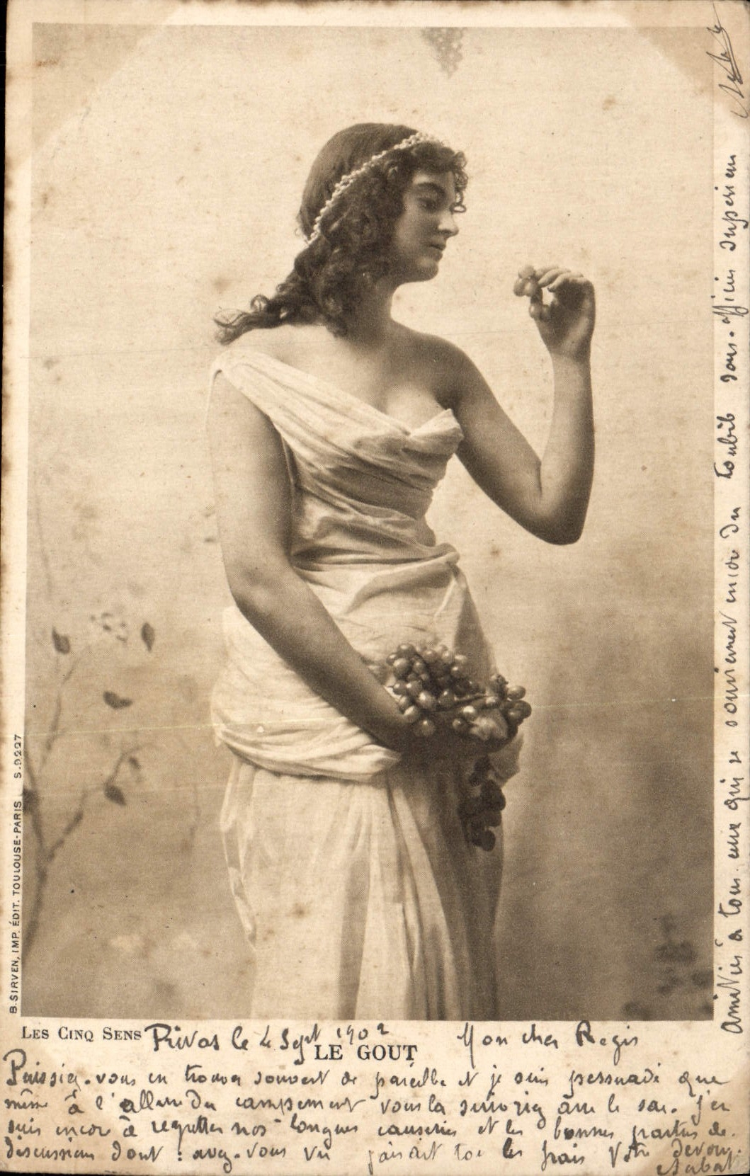 VINTAGE POSTCARD Fantasy Woman Taste