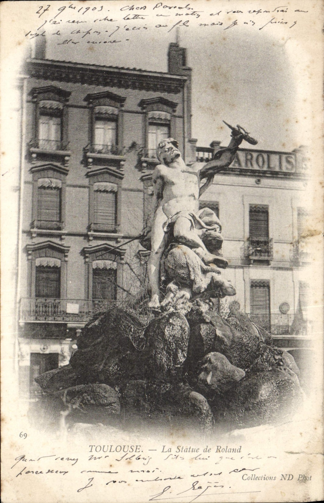 CPA Toulouse La Statue De Roland