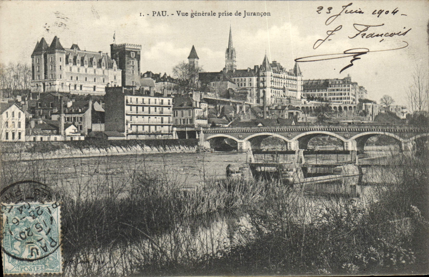 POSTAL Pau View Taken De Jurancon de la VENDIMIA