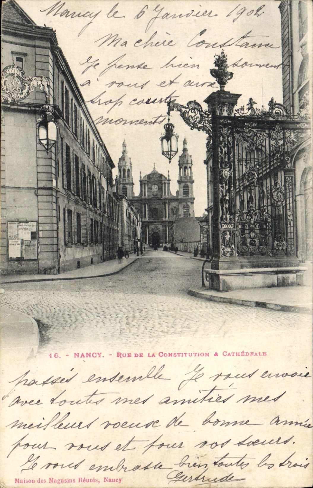 CPA Nancy Rue De La Constitution et Cathedrale