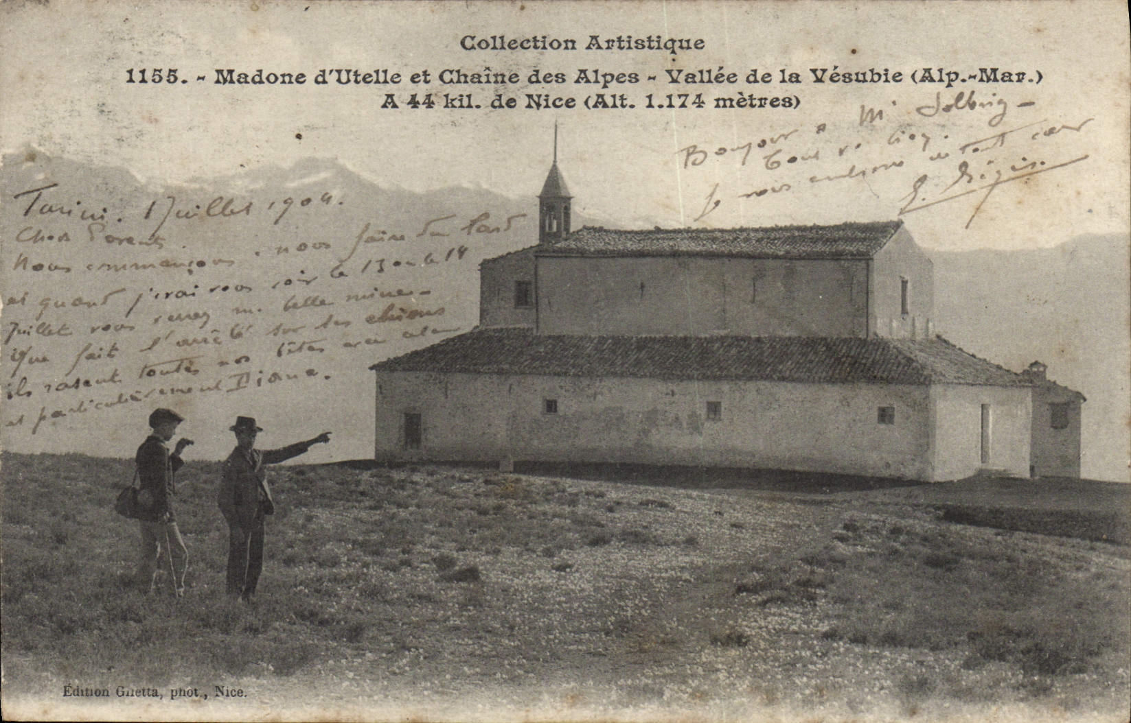 CPA Madone D'Utelle Et Chaine Des Alpes Vallee De La Vesubie