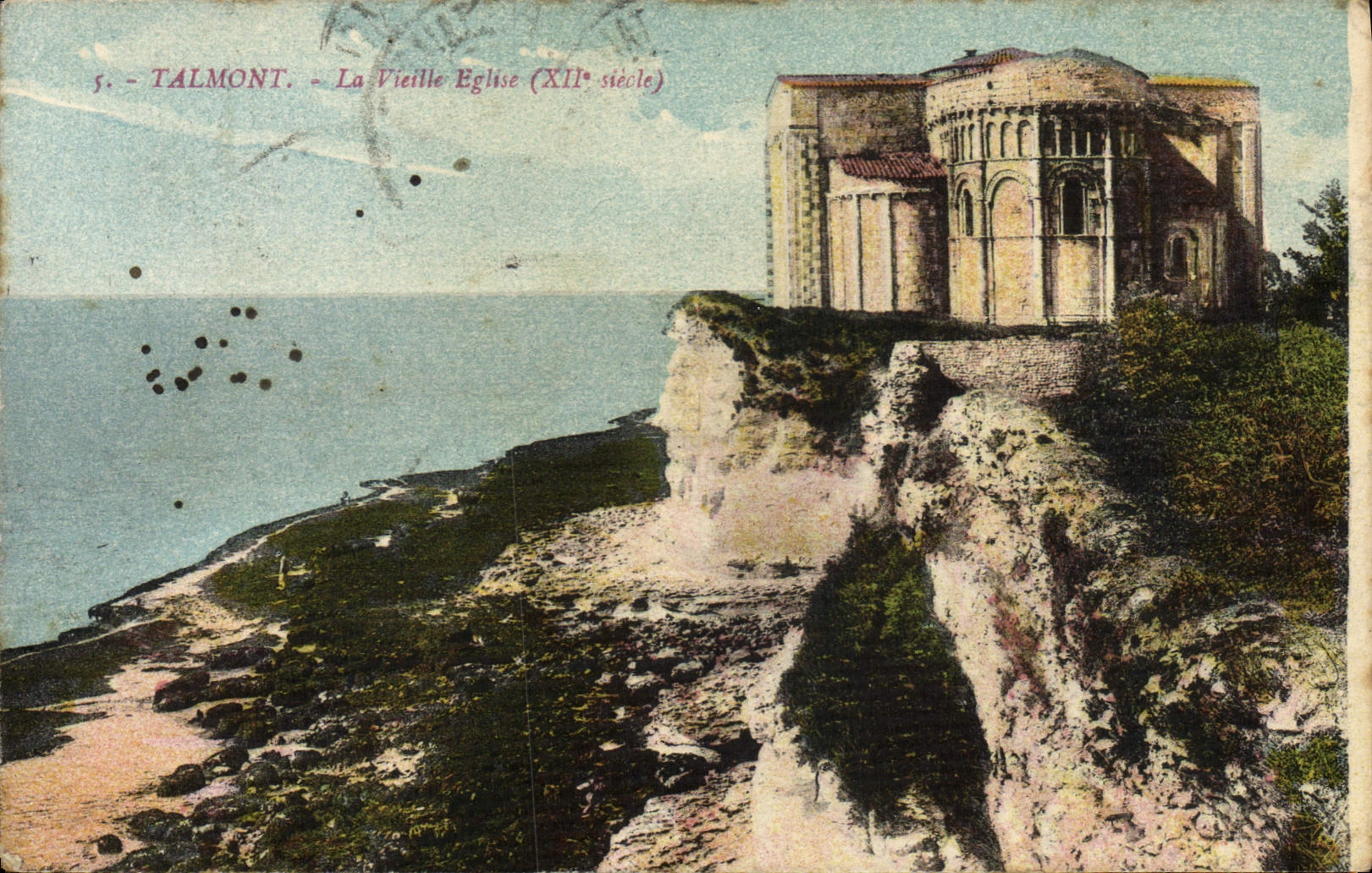 VINTAGE POSTCARD Talmont the Old Church