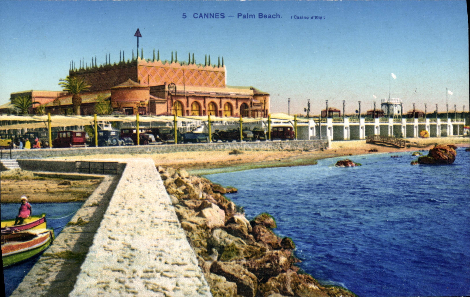 VINTAGE POSTCARD Cannes Palm Beach