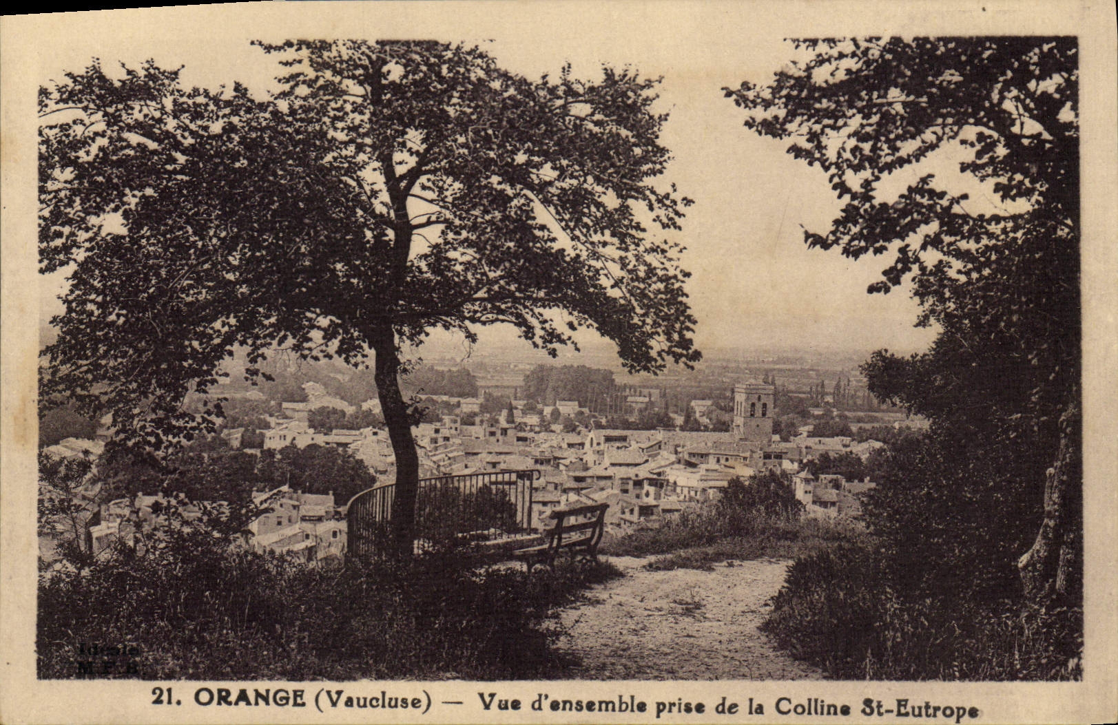 CPA Orange Vue D'Ensemble Prise De La Colline St Eutrope