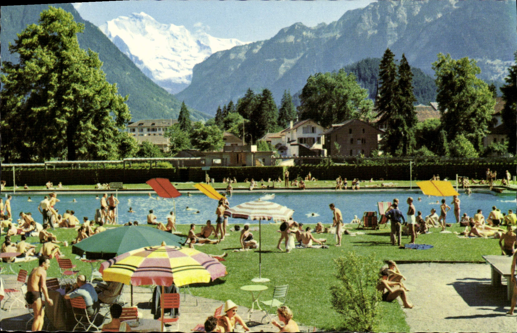 CPM Interlaken Strandbad Mit Jungfrau