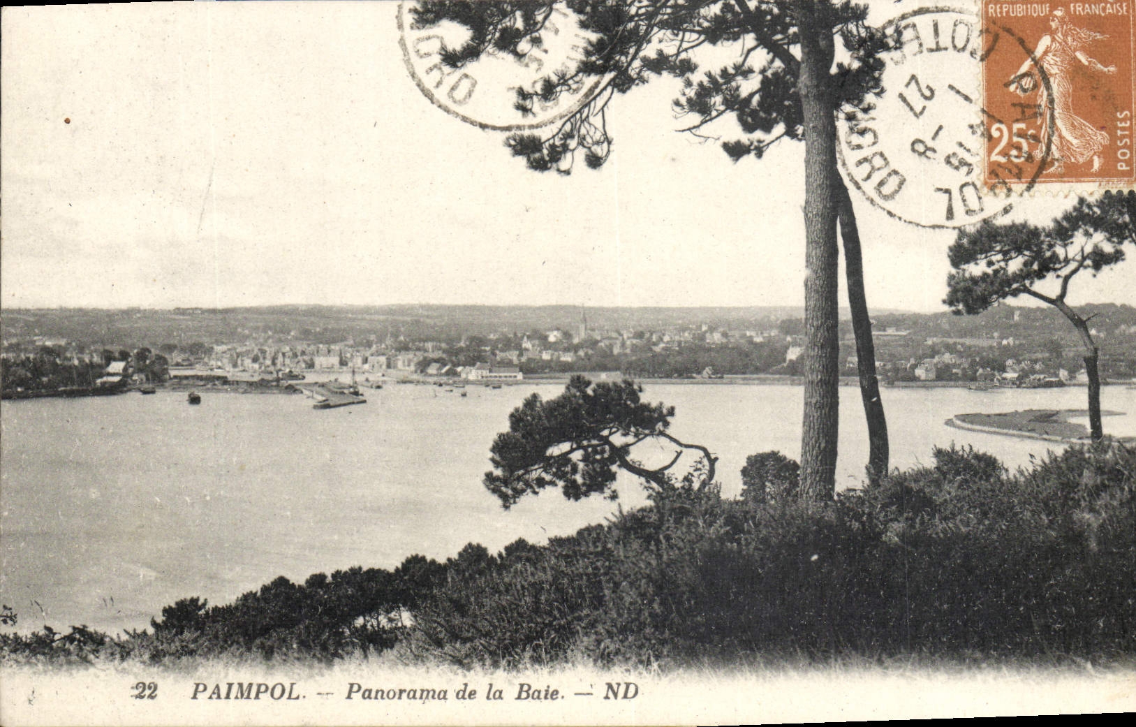 VINTAGE POSTCARD Paimpol Panorama Of Bay
