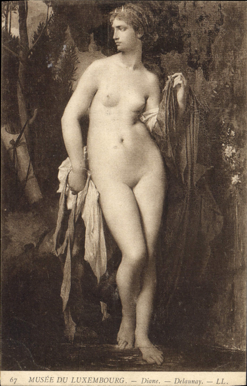 VINTAGE POSTCARD Museum Of Luxembourg Diane Delaunay