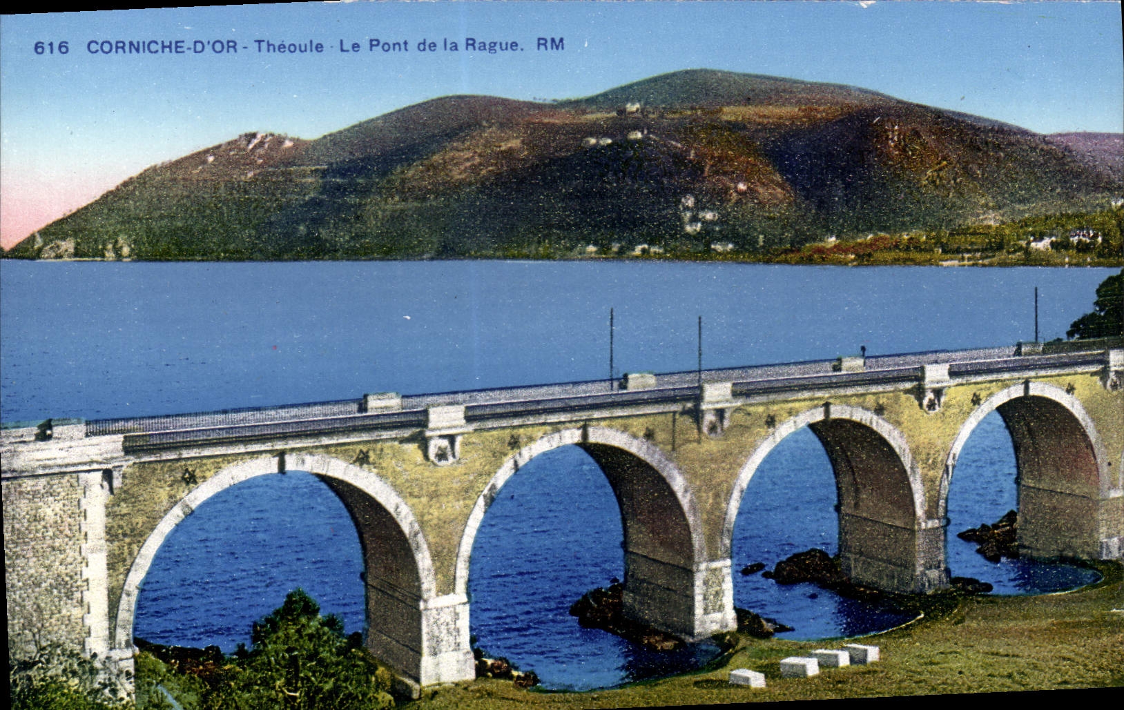 VINTAGE POSTCARD Theoule the bridge of RAgue