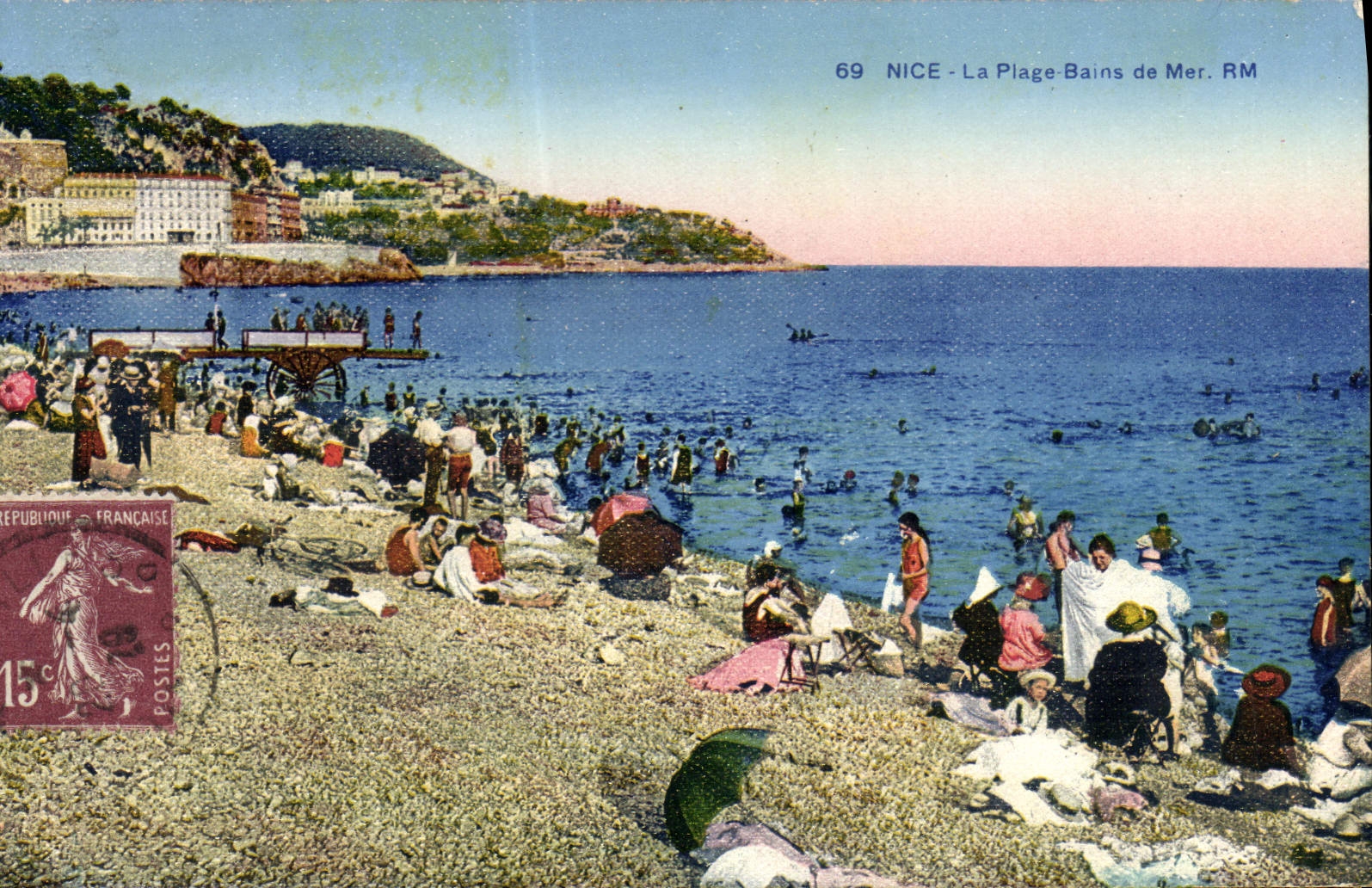 CPA Nice La Plage Bains De mer