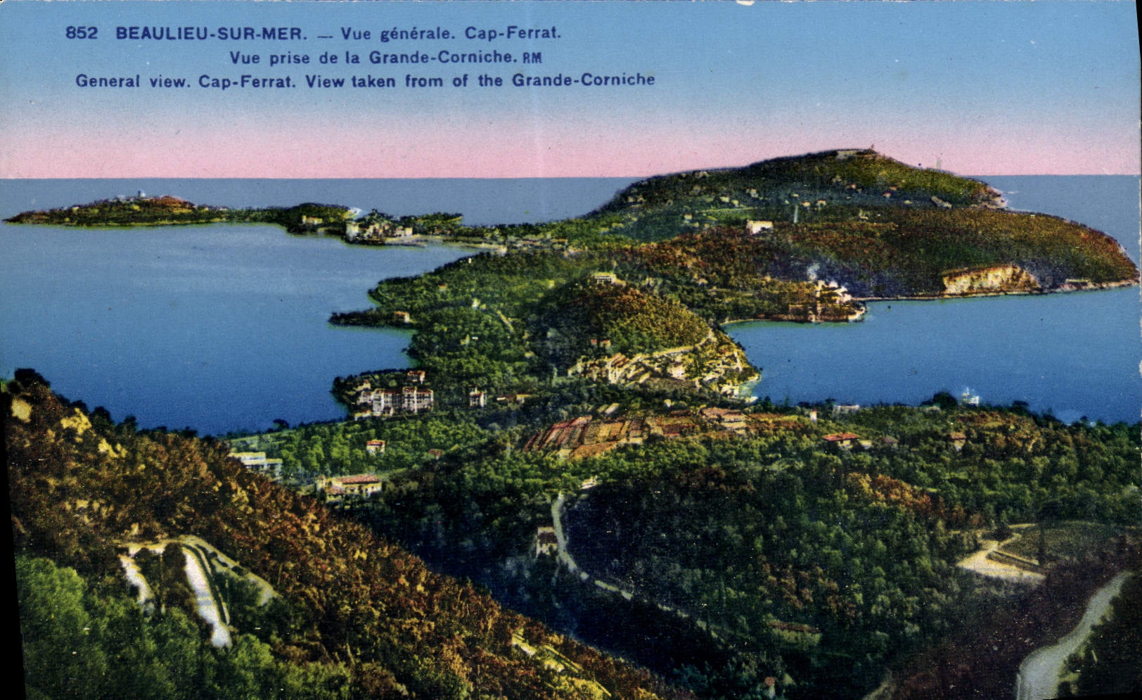 CPA Beaulieu Sur Mer Vue Generale Cap Ferrat Vue prise de la grande corniche