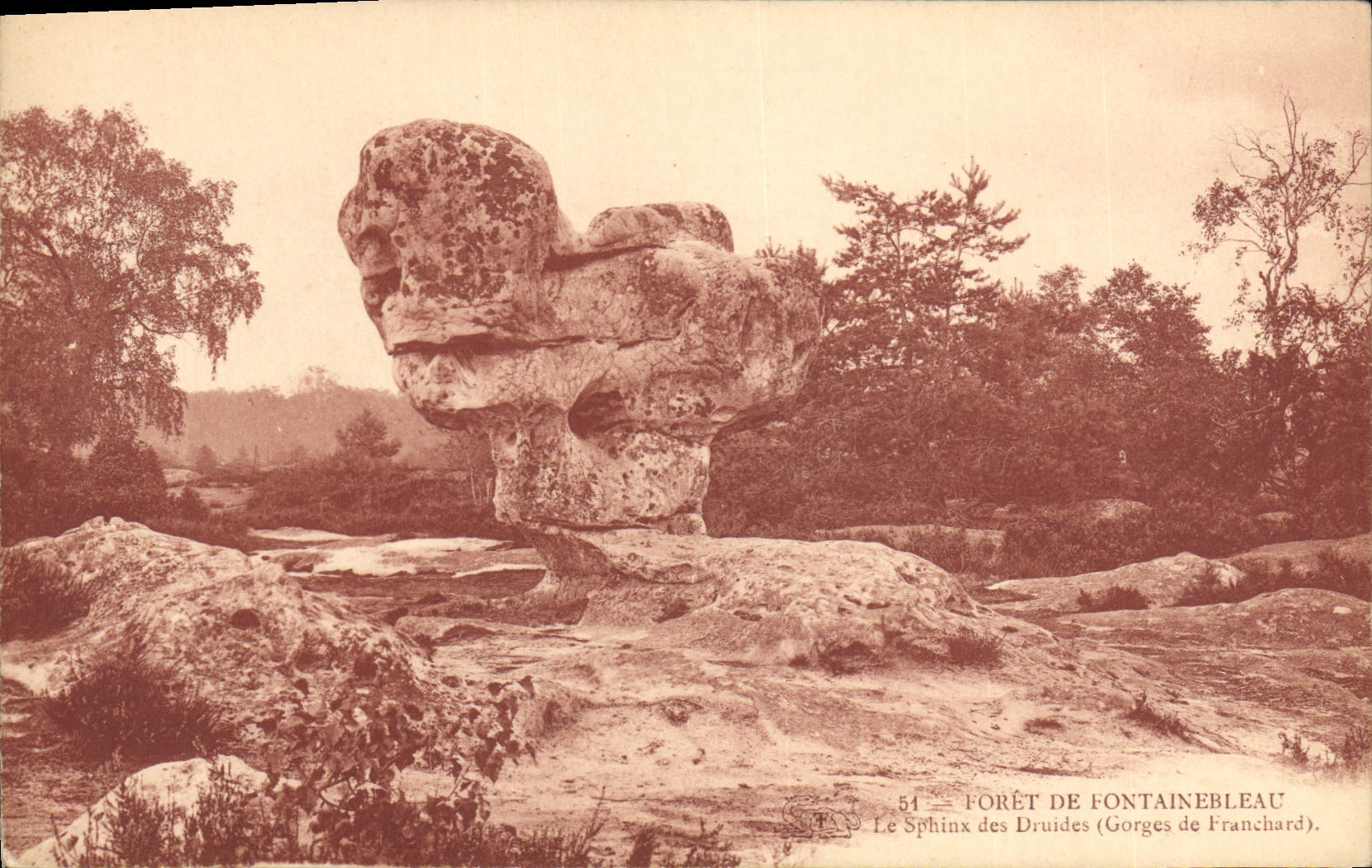 CPA Foret De Fontainebleau Le Sphiux Des Druides Gorges de Franchard