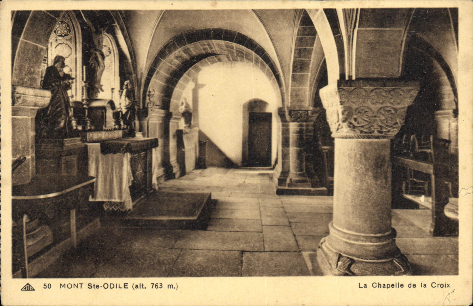 VINTAGE POSTCARD Mount co. Odile the vault of the Cross