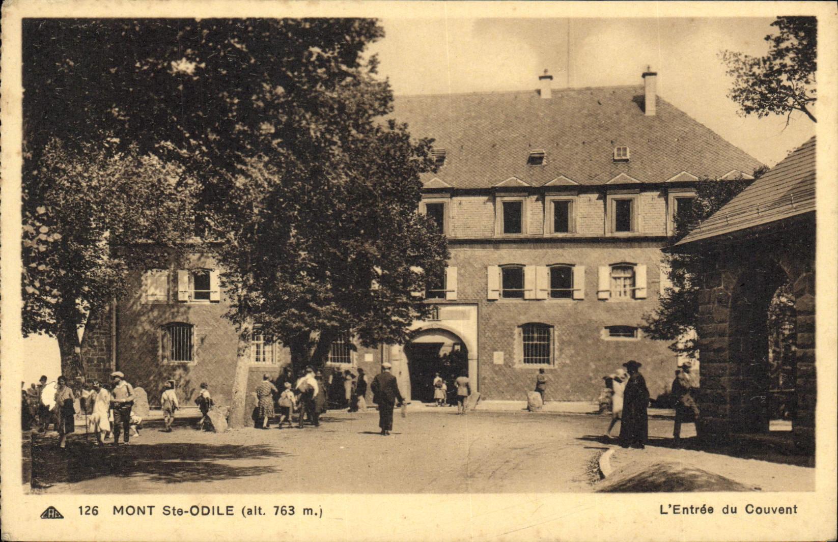 VINTAGE POSTCARD Mount co. Odile the entry of the convent
