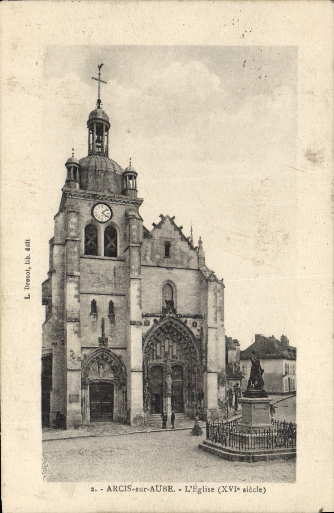 VINTAGE POSTCARD Arcis On Paddle the Church