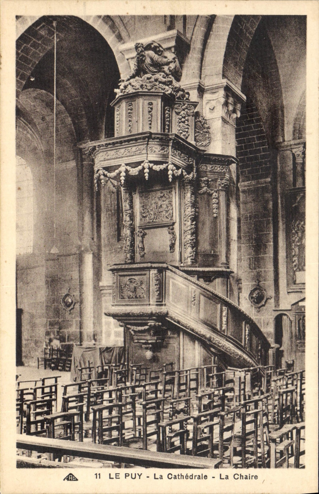 VINTAGE POSTCARD Puy the Cathedral the Pulpit