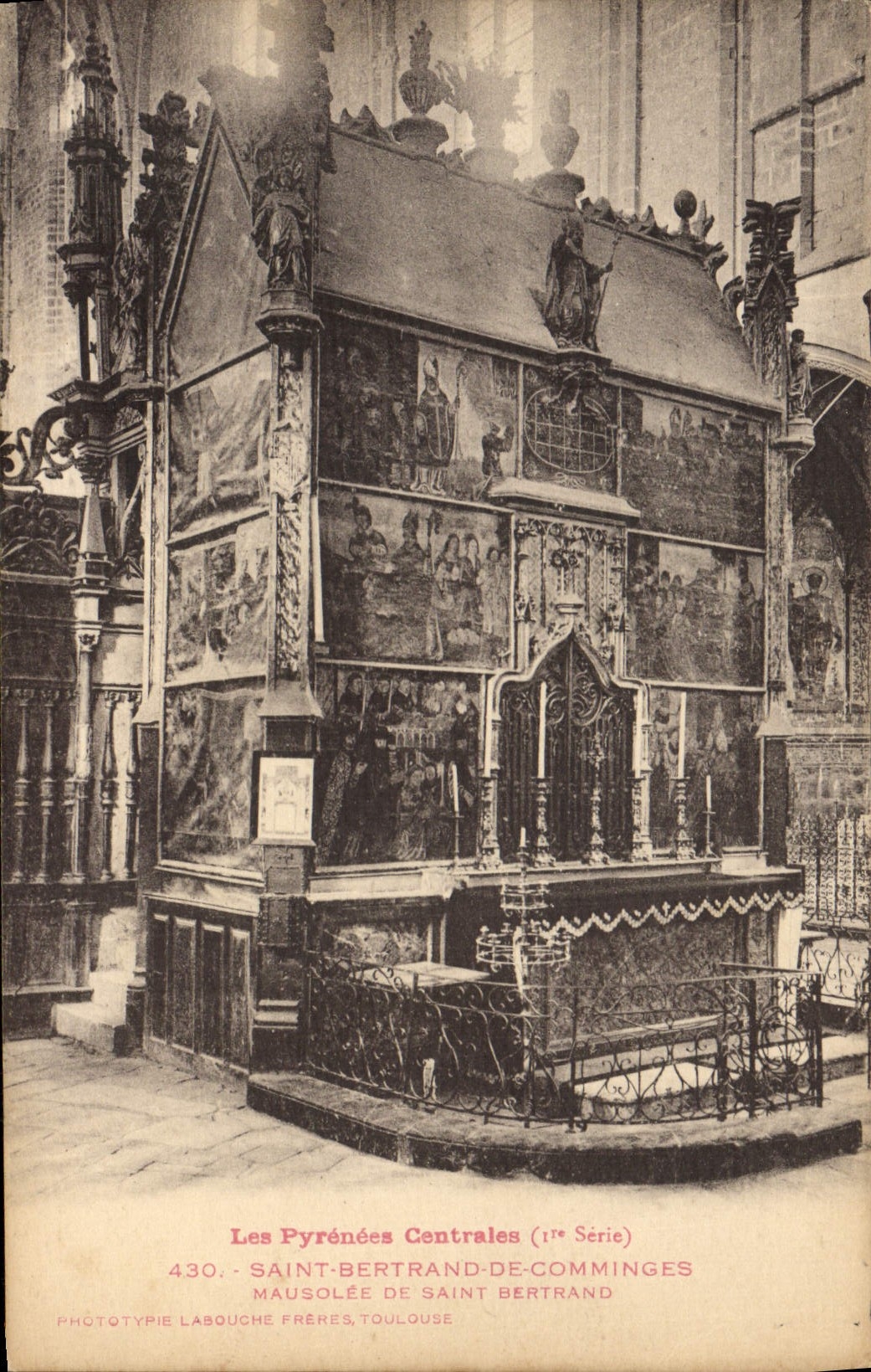 VINTAGE POSTCARD Holy Bertrand De Comminges Mausoleum of Saint Bertrand