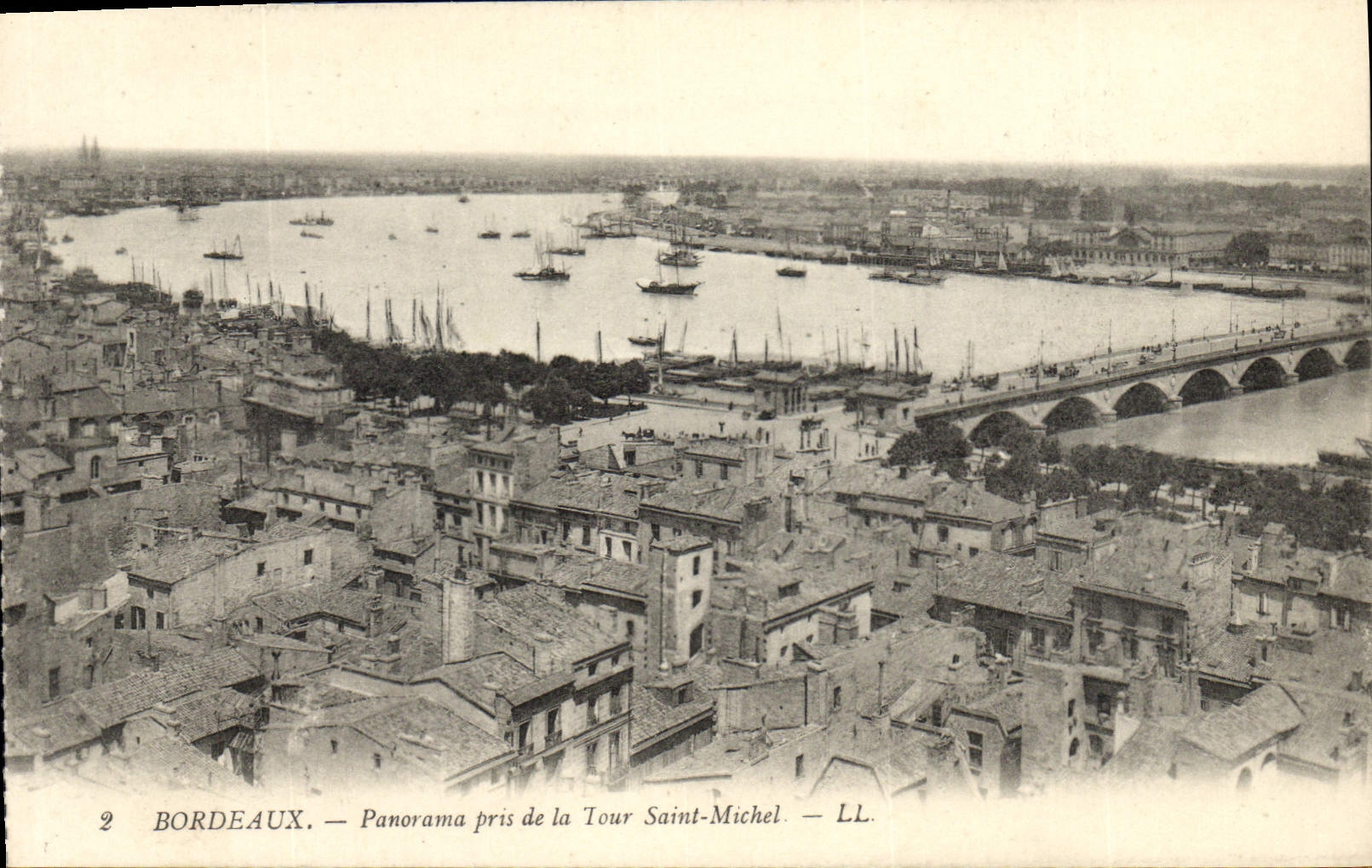 CPA Bordeaux Panorama Pris De La Tour Saint Michel