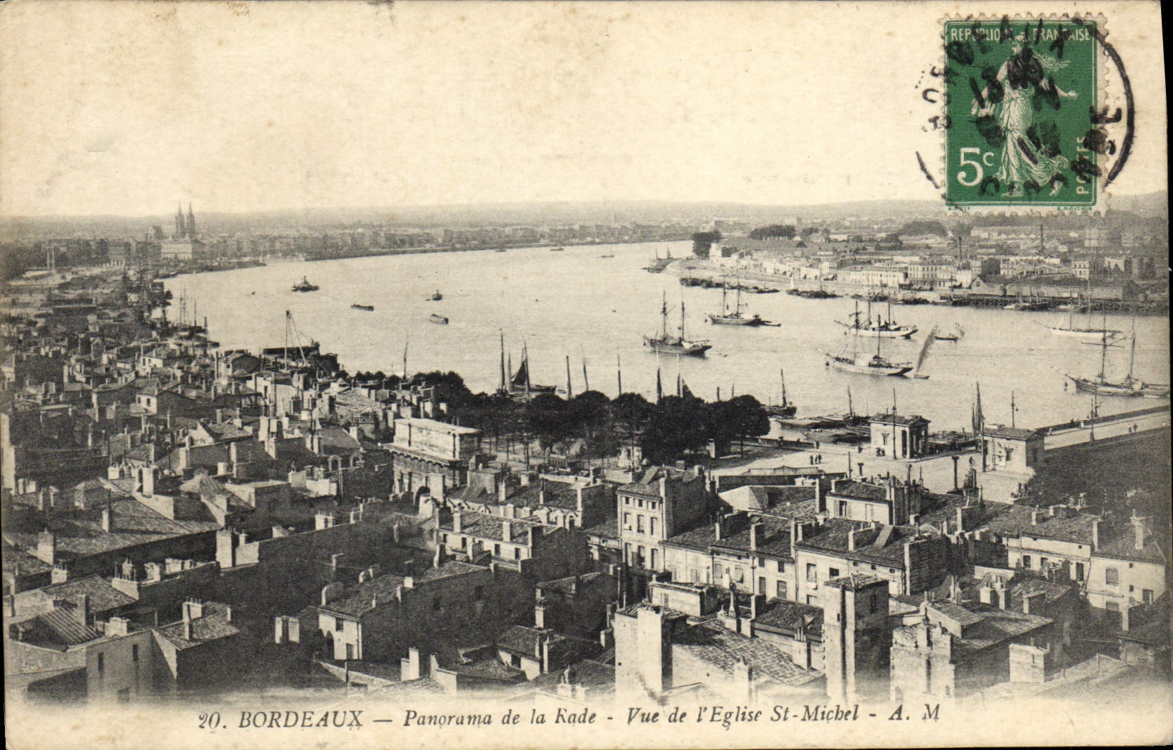 CPA Bordeaux Panorama De La Rade Vue De I'Eglise St Michel