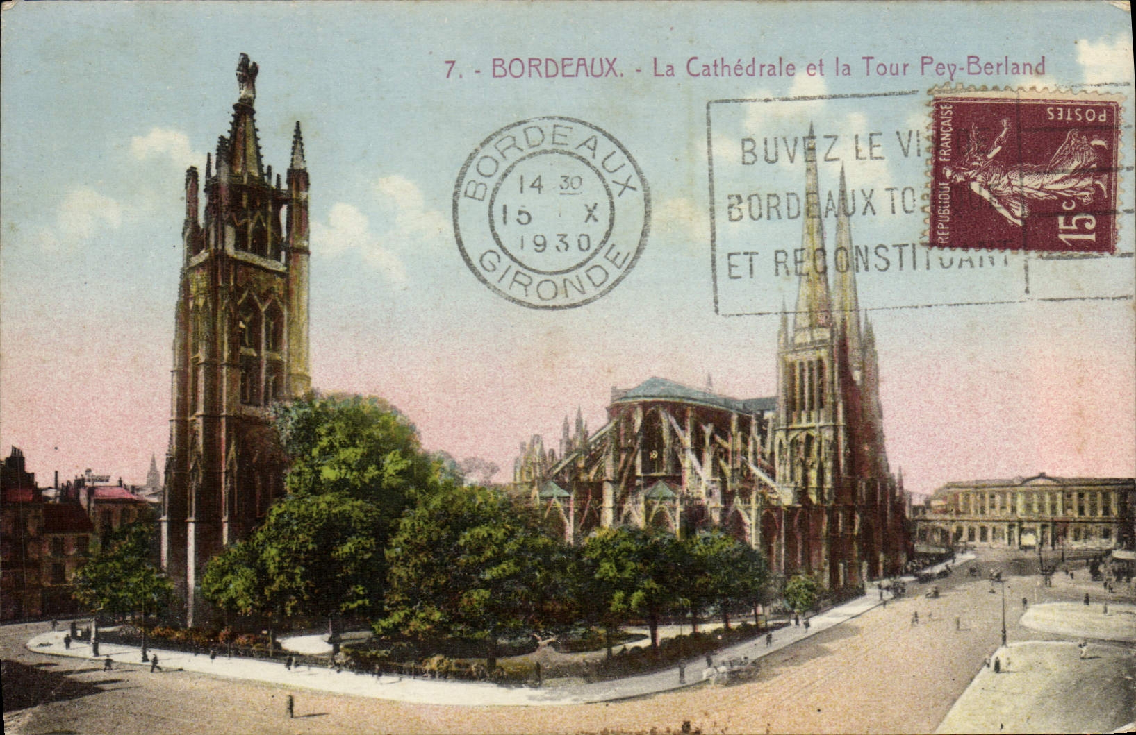 CPA Bordeaux La Cathedrale Et La Tour Pey Berland