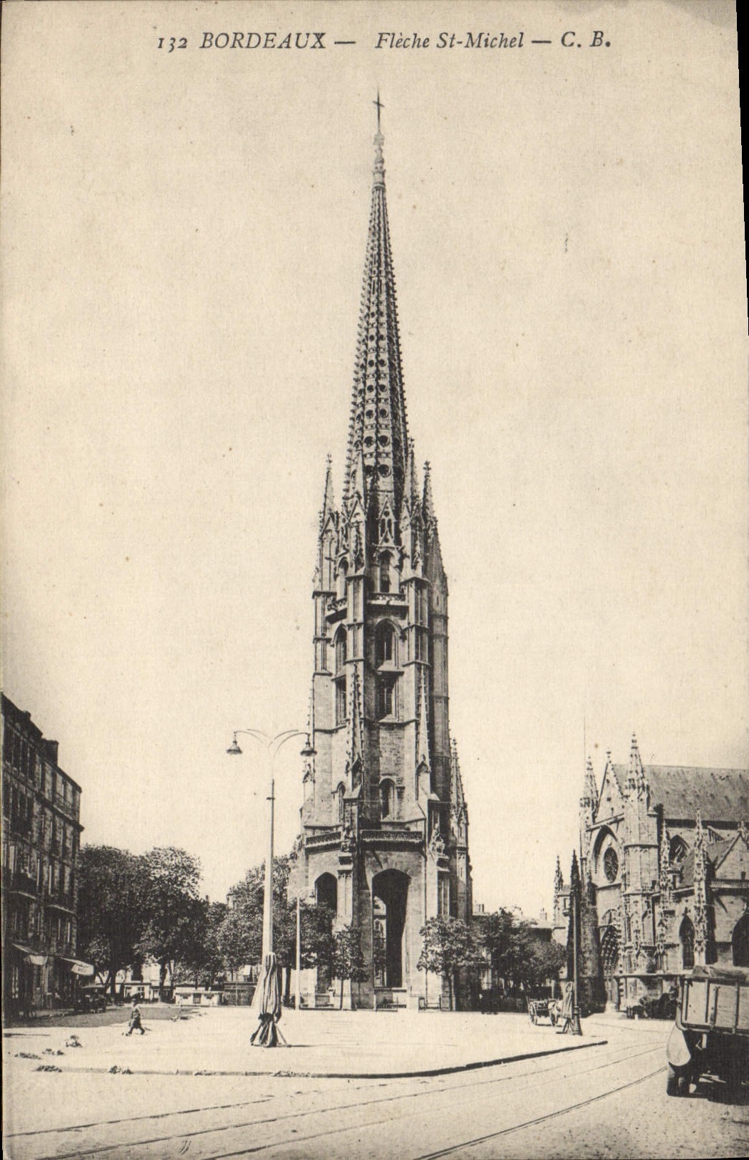 St Miguel de la flecha de Burdeos de la POSTAL de la VENDIMIA