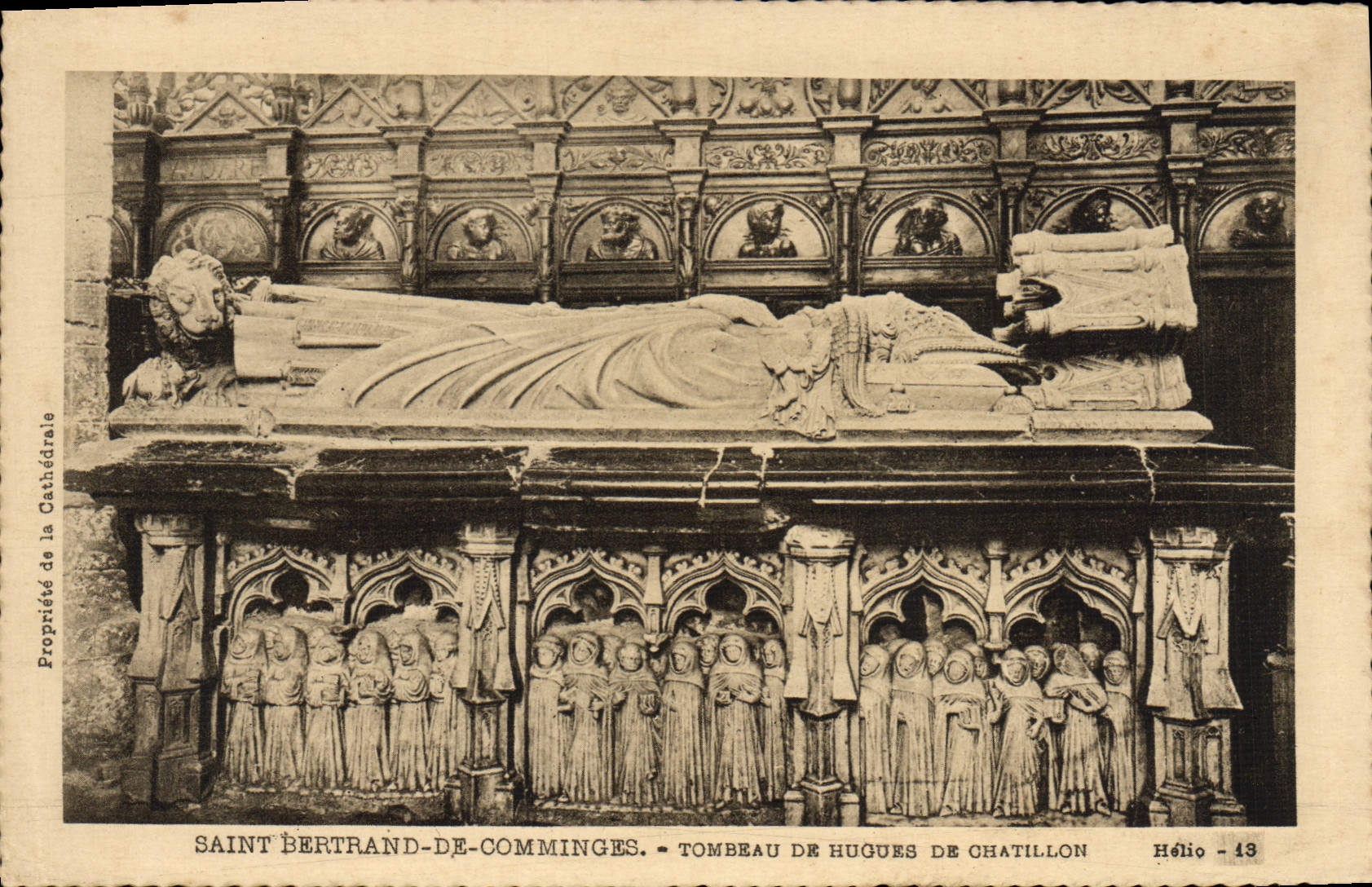 VINTAGE POSTCARD Holy Bertrand De Comminges Tomb Of Hugues de Chatillon