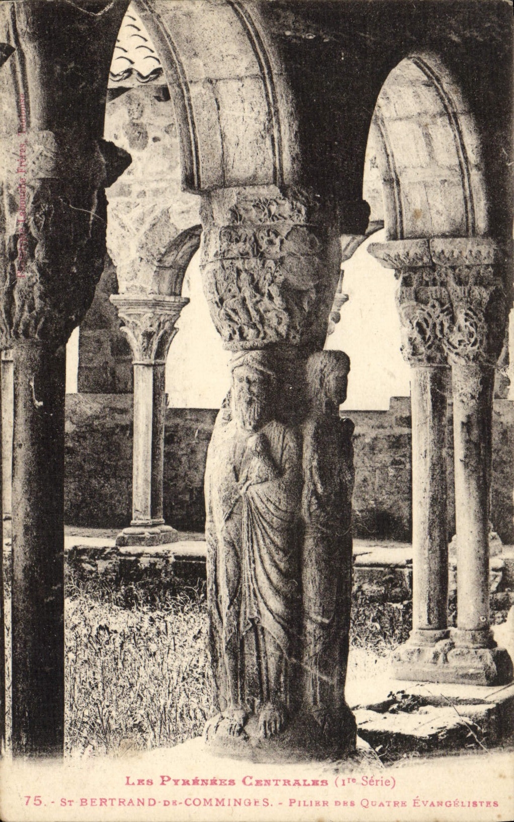 POSTAL Holy Beltrán De Comminges Pillar de la VENDIMIA de los cuatro evangelistas