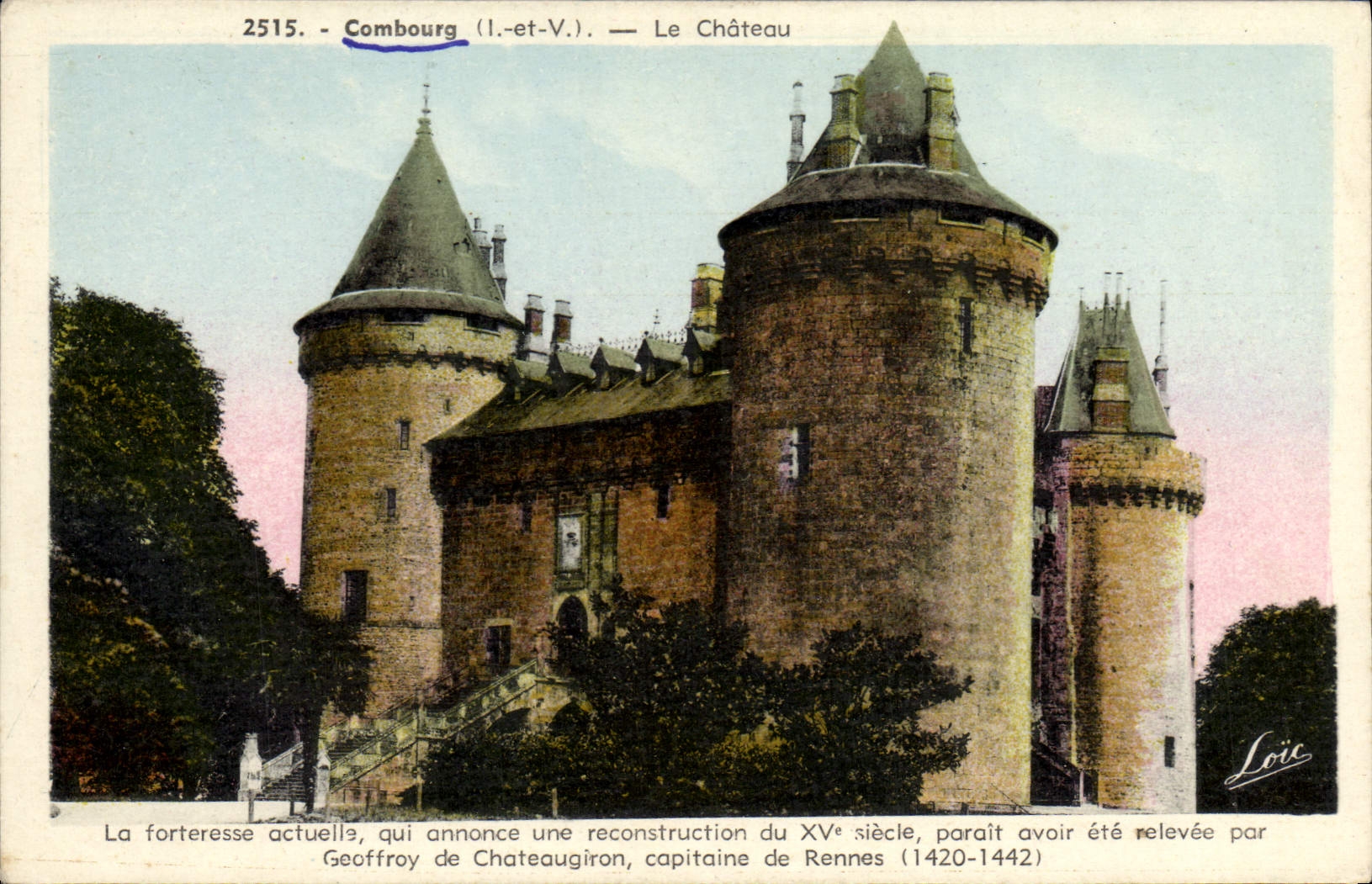 VINTAGE POSTCARD Combourg the Castle