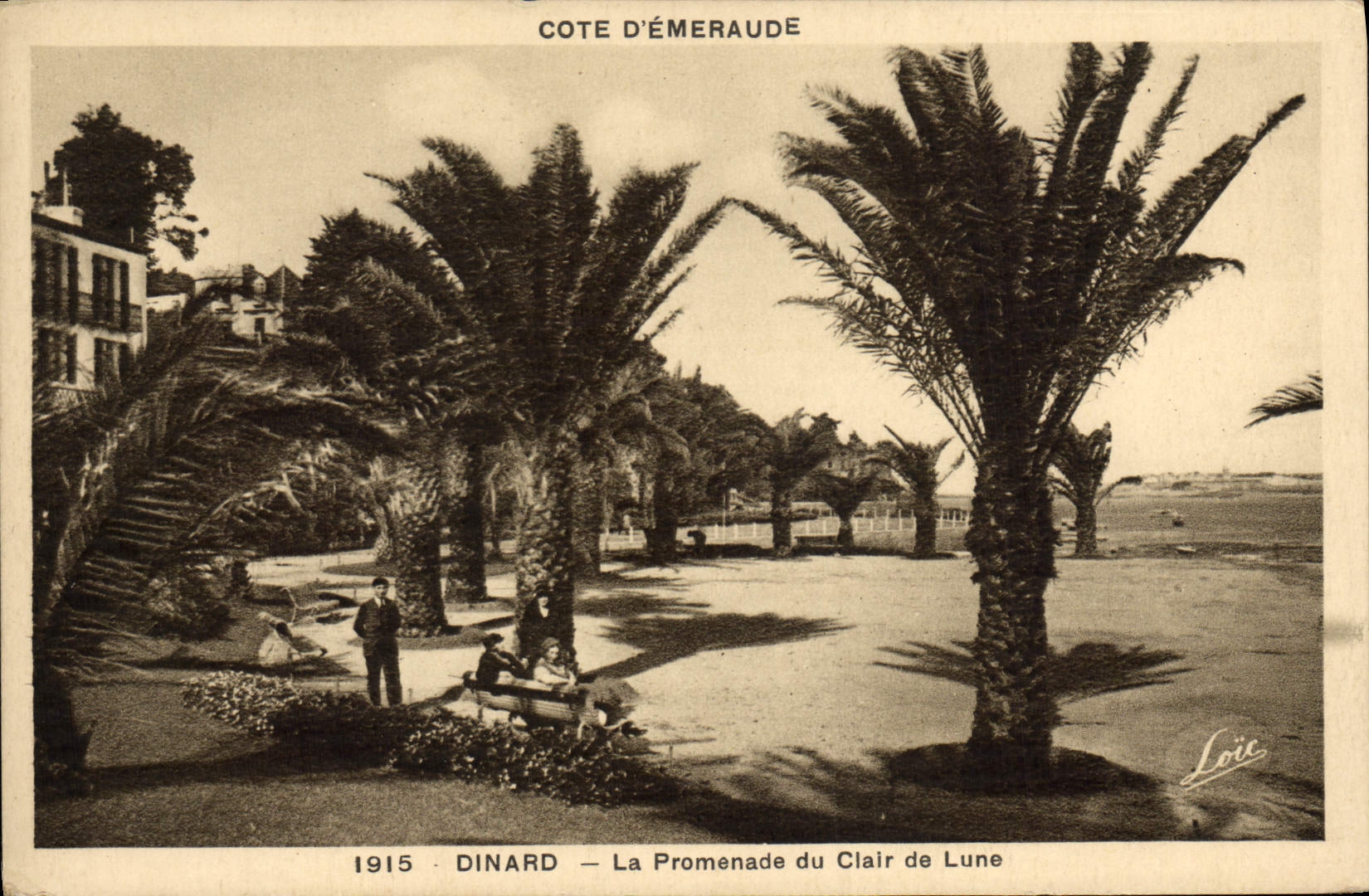 CPA Dinard La Promenade du Clair de Lune