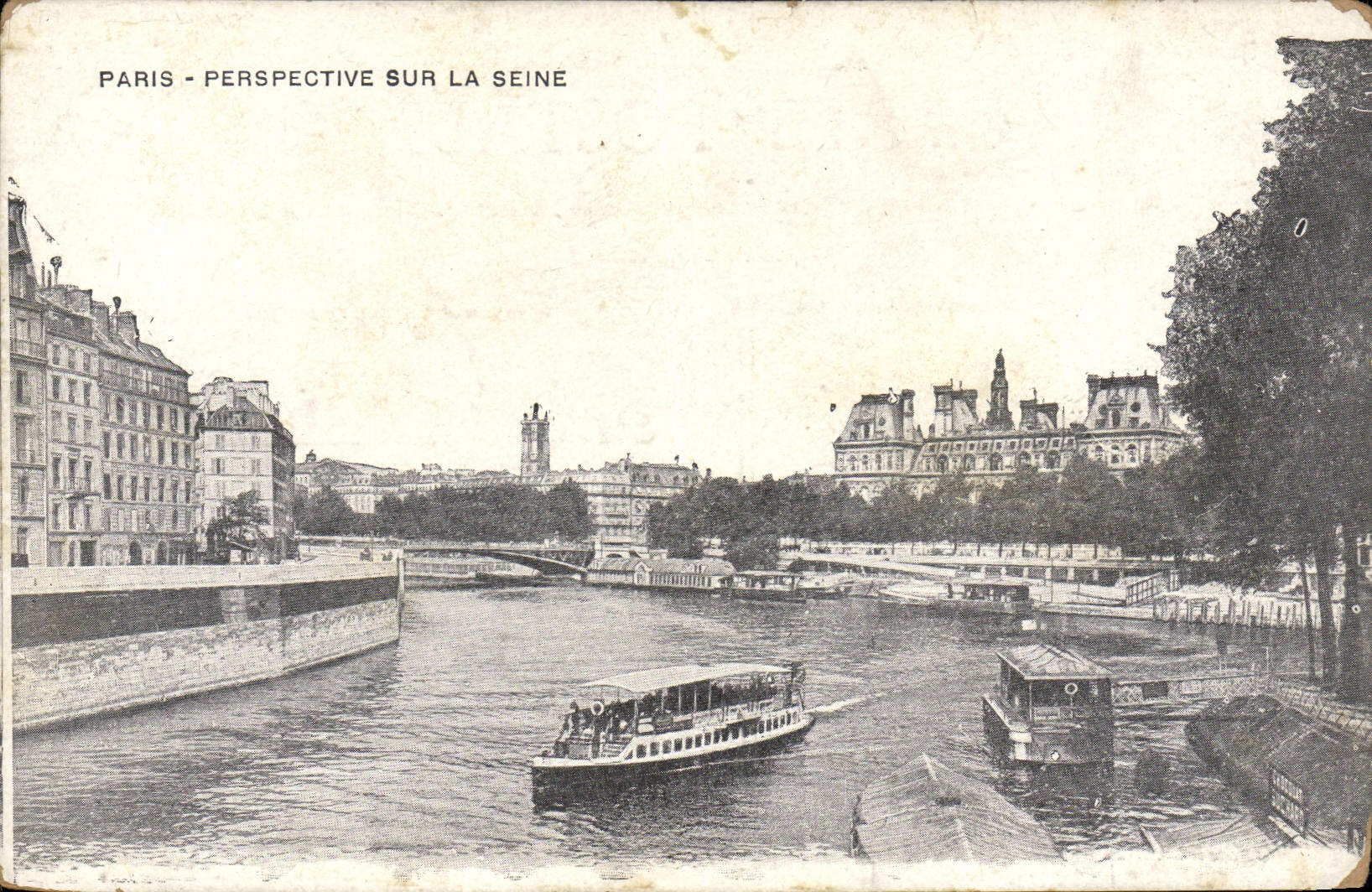 CPA Paris Perspective Sur La Seine