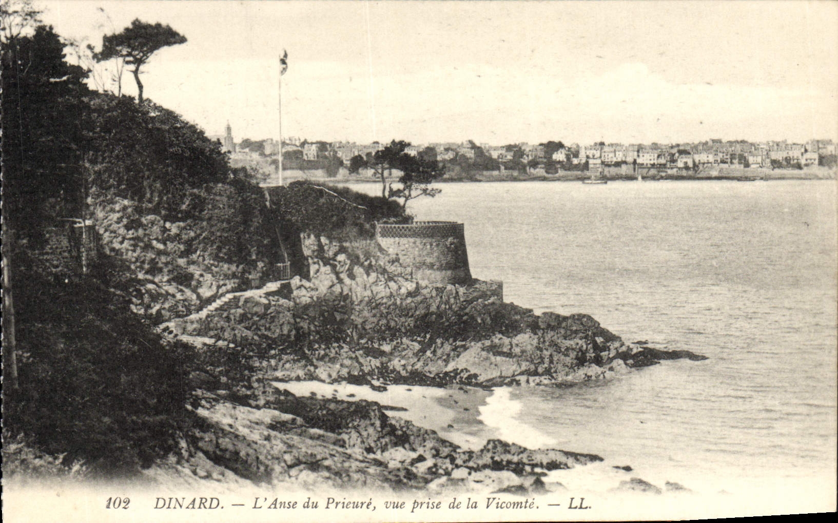 CPA Dinard L'Anse du Prieure Vue Prise de la Vicomte
