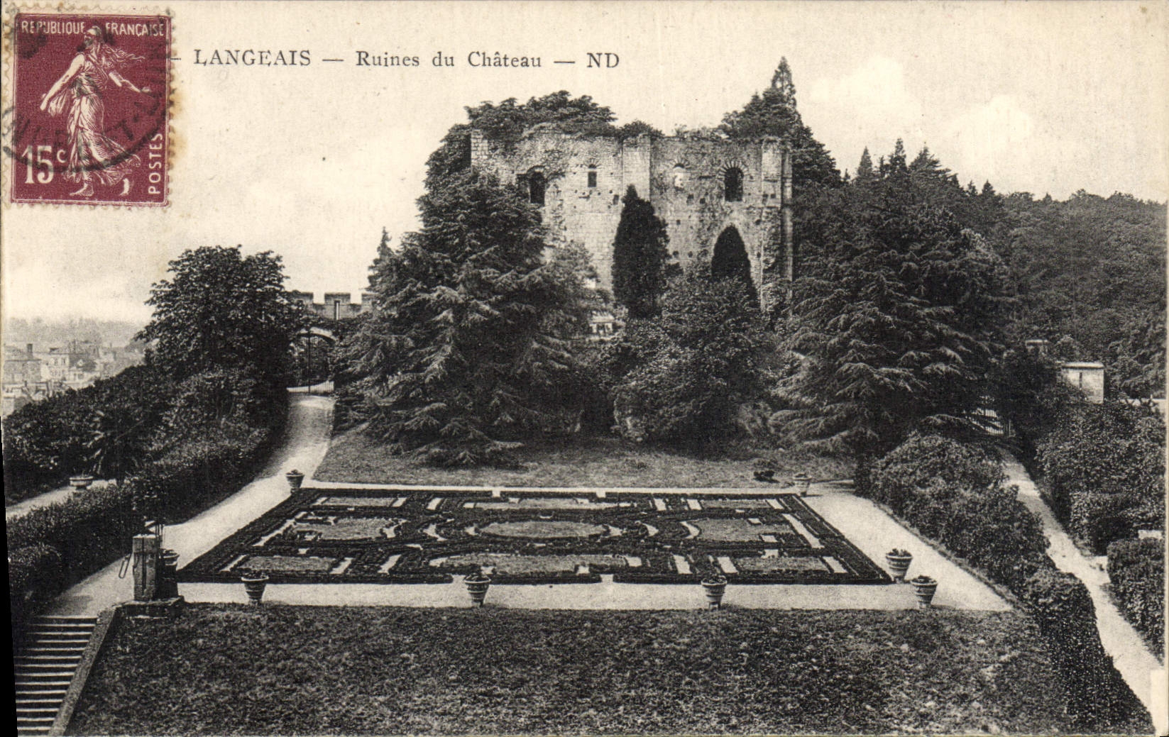 CPA Langeais Ruines du Chateau