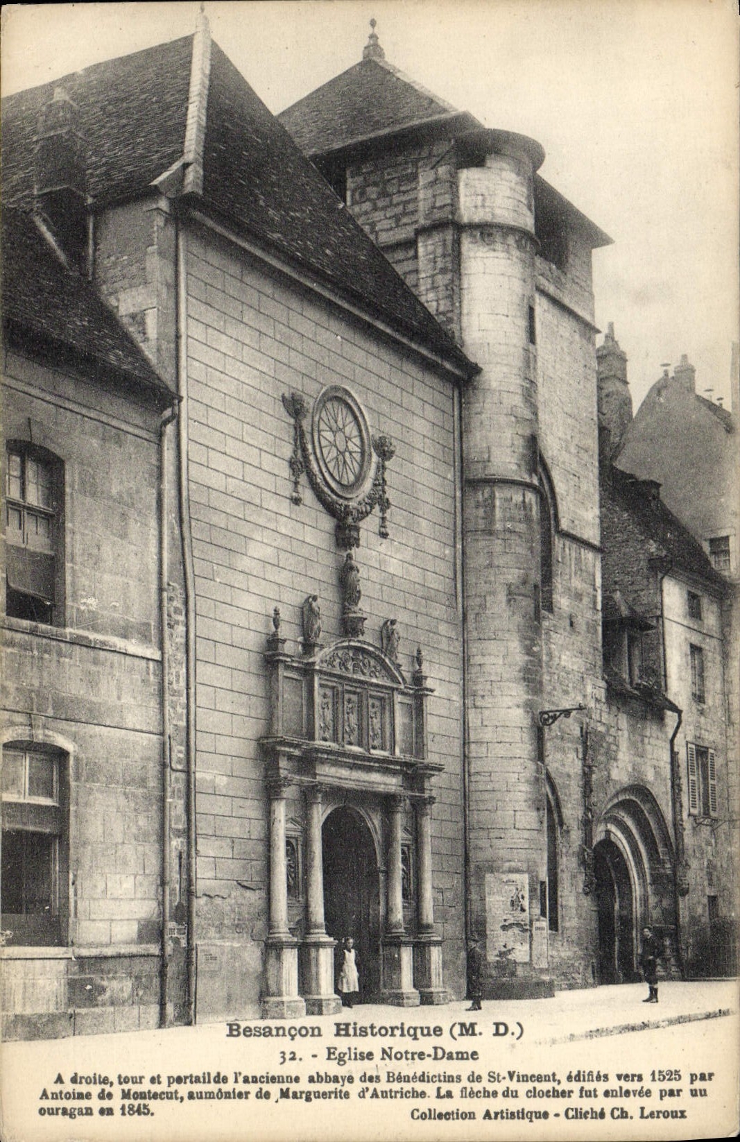 VINTAGE POSTCARD Historical Besancon Notre Dame Church