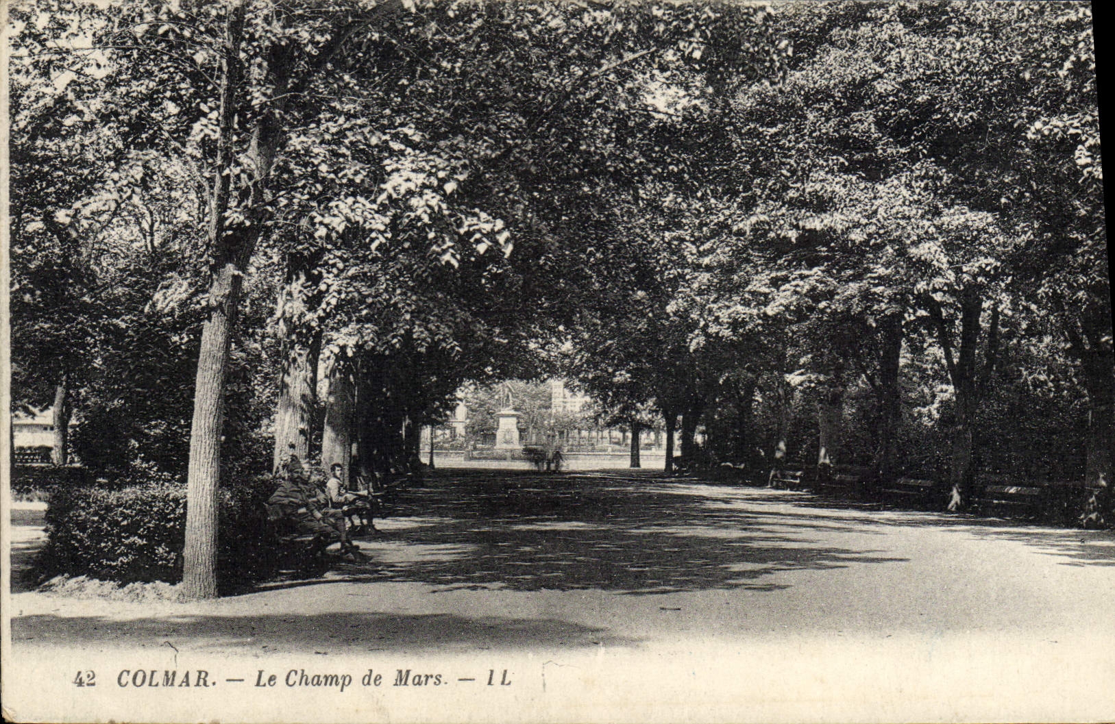 VINTAGE POSTCARD Colmar the Champ de Mars
