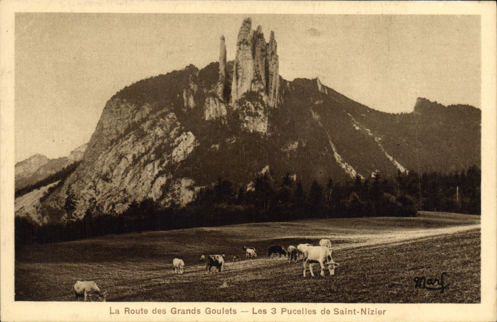 VINTAGE POSTCARD Road Of the Great Narrow parts 3 Virgins of Nizler Saint