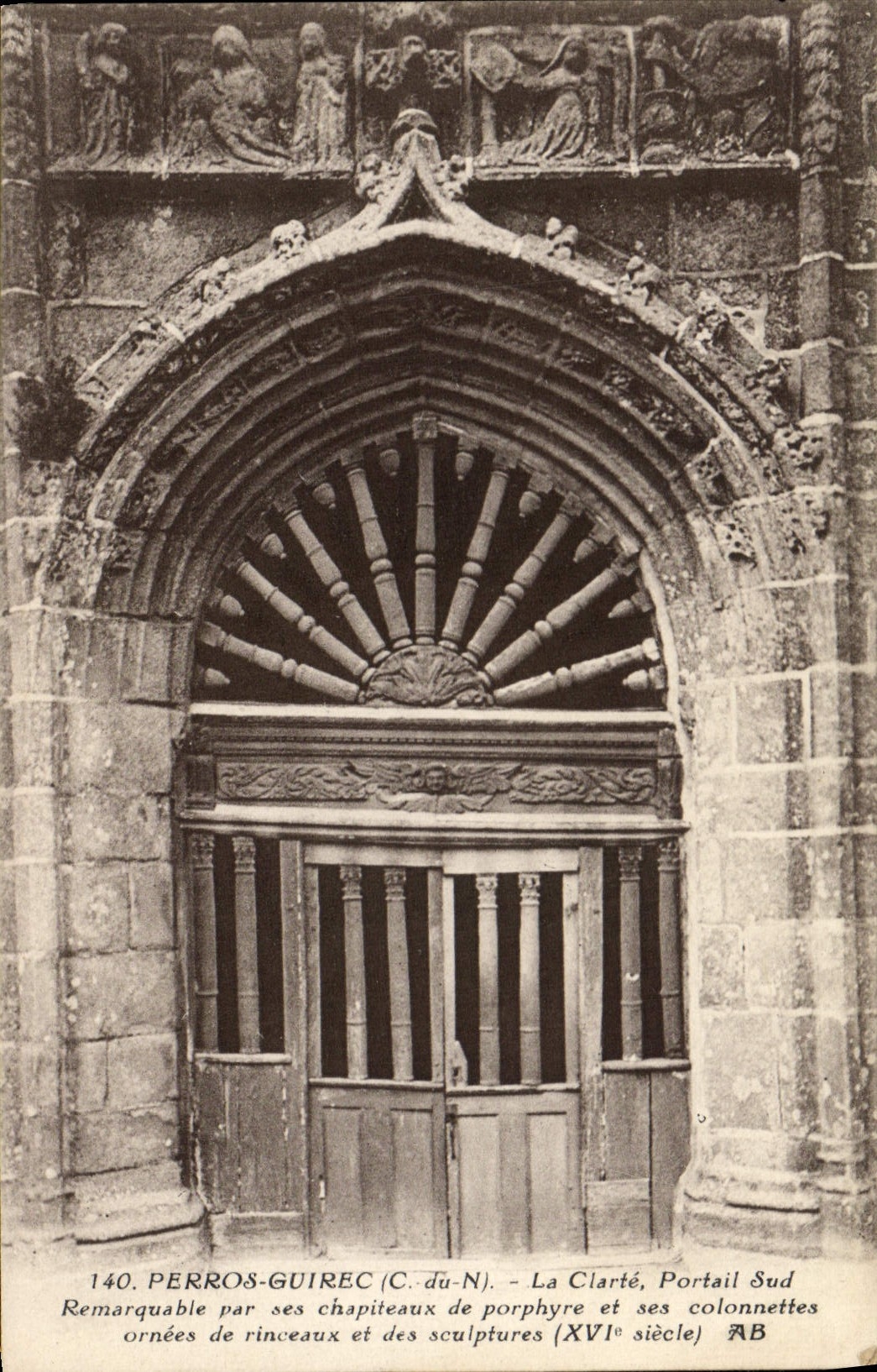 CPA Perros Guirec La Clarte Portail Sud