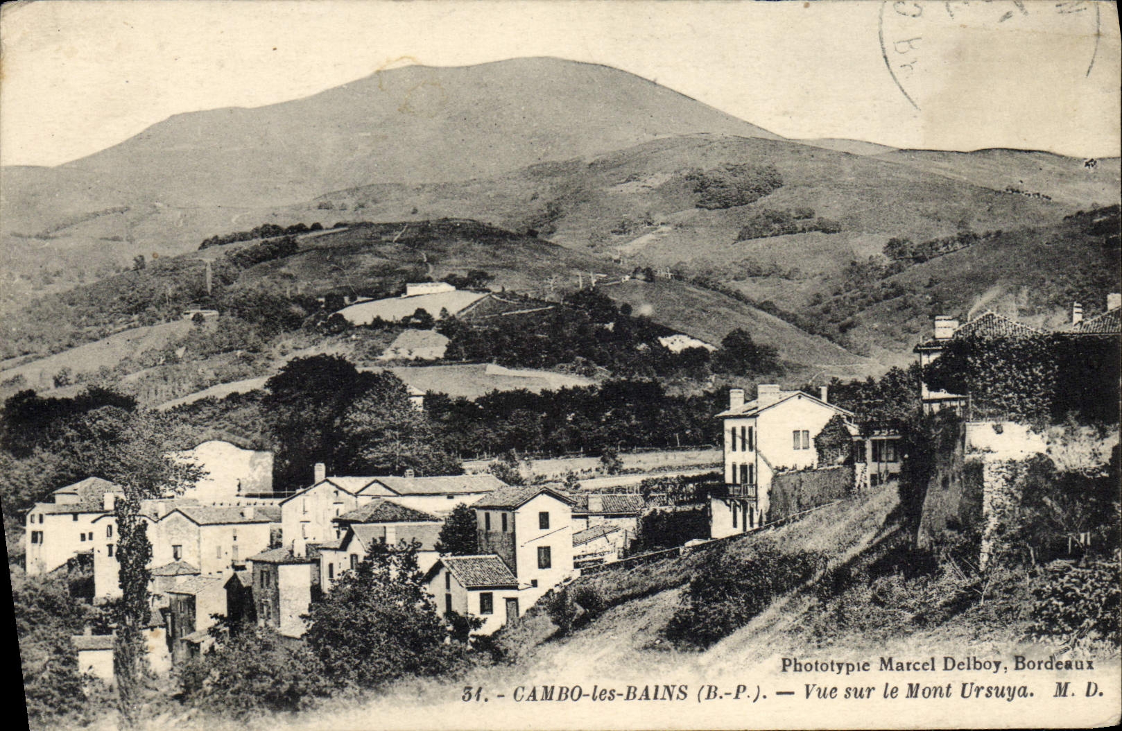 VINTAGE POSTCARD Cambo les Bains Seen On the Ursuya Mount