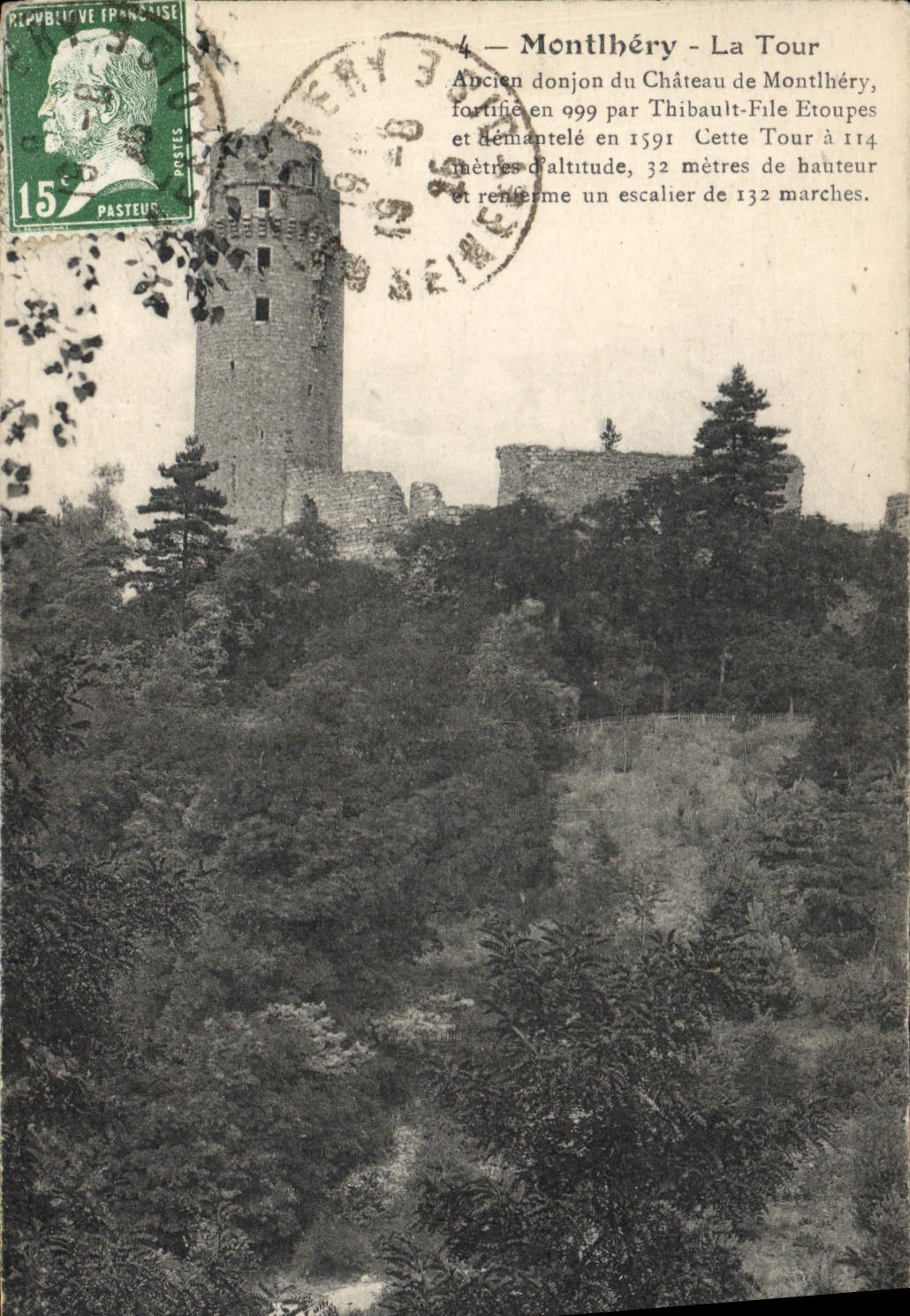 VINTAGE POSTCARD Montlhery the Tower