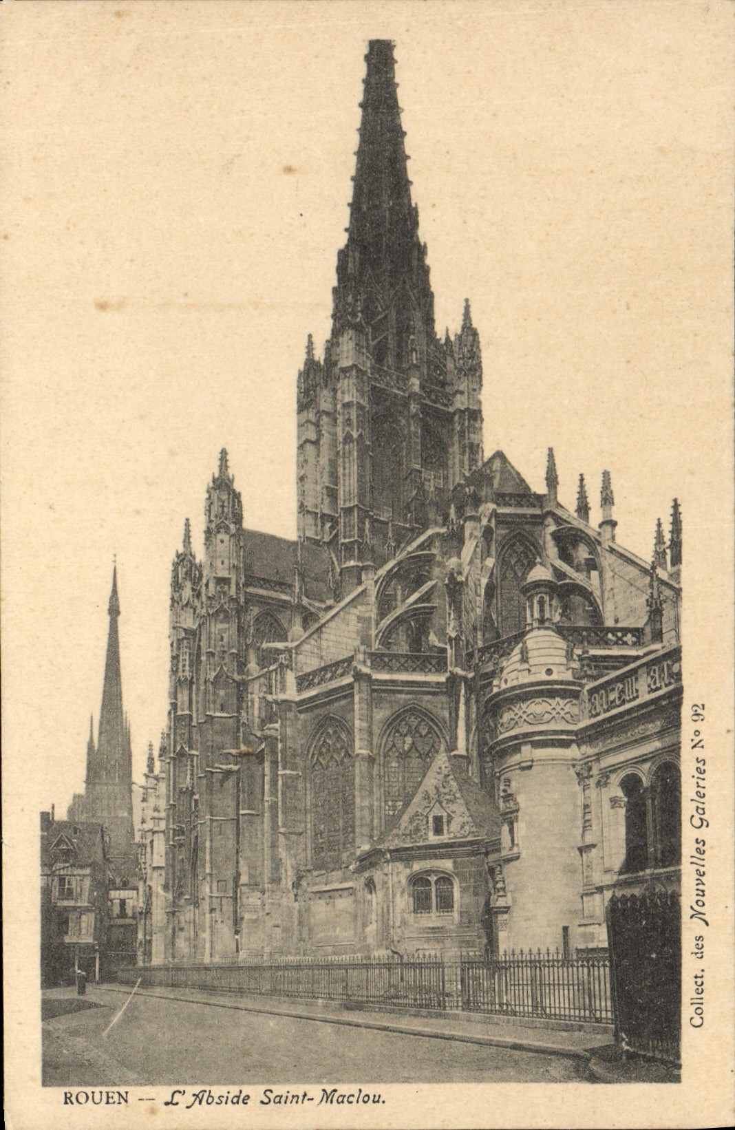 VINTAGE POSTCARD Rouen the Apse Holy Maclou
