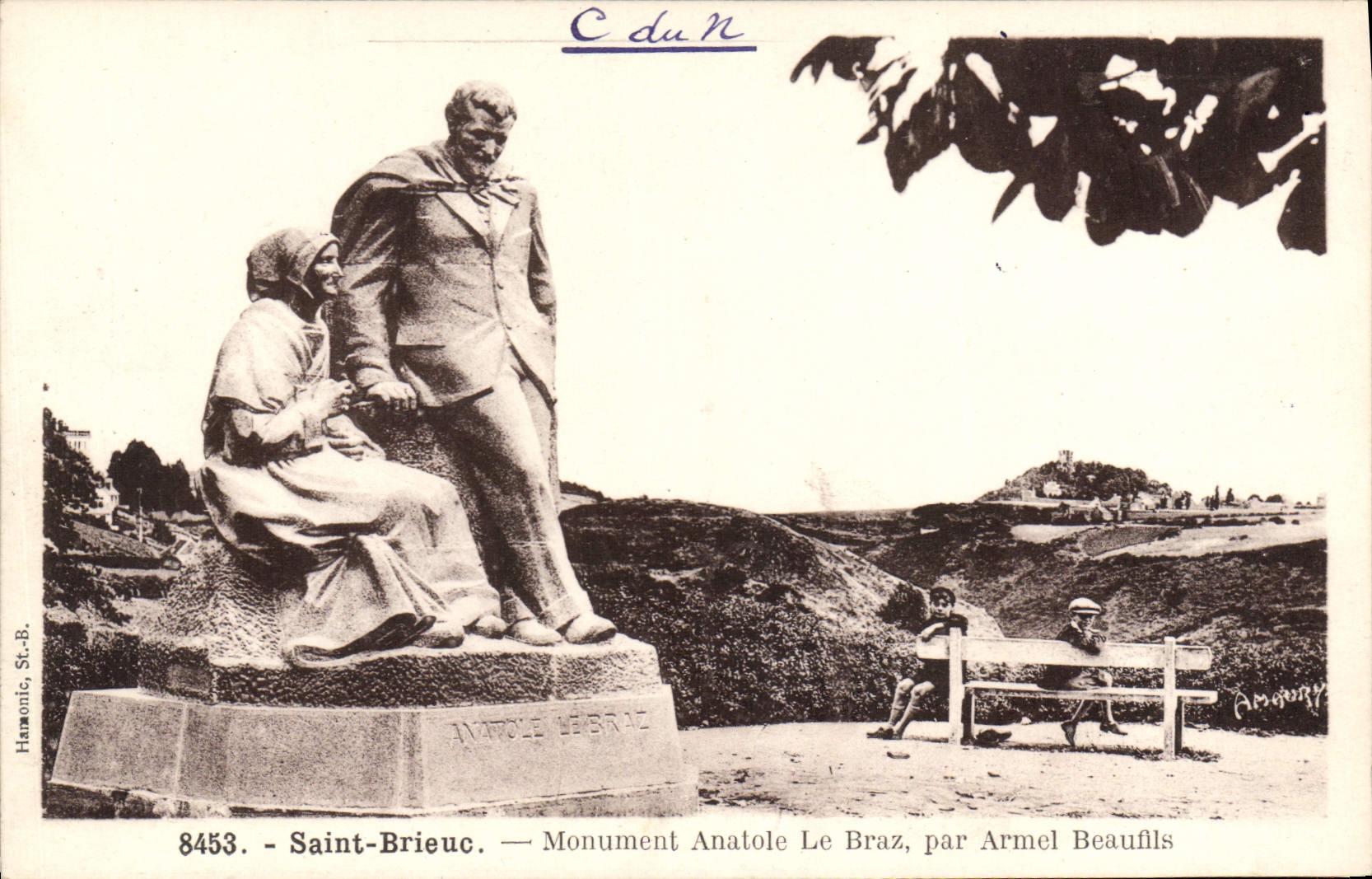 CPA Saint Brieuc Monument Anatole Le Braz