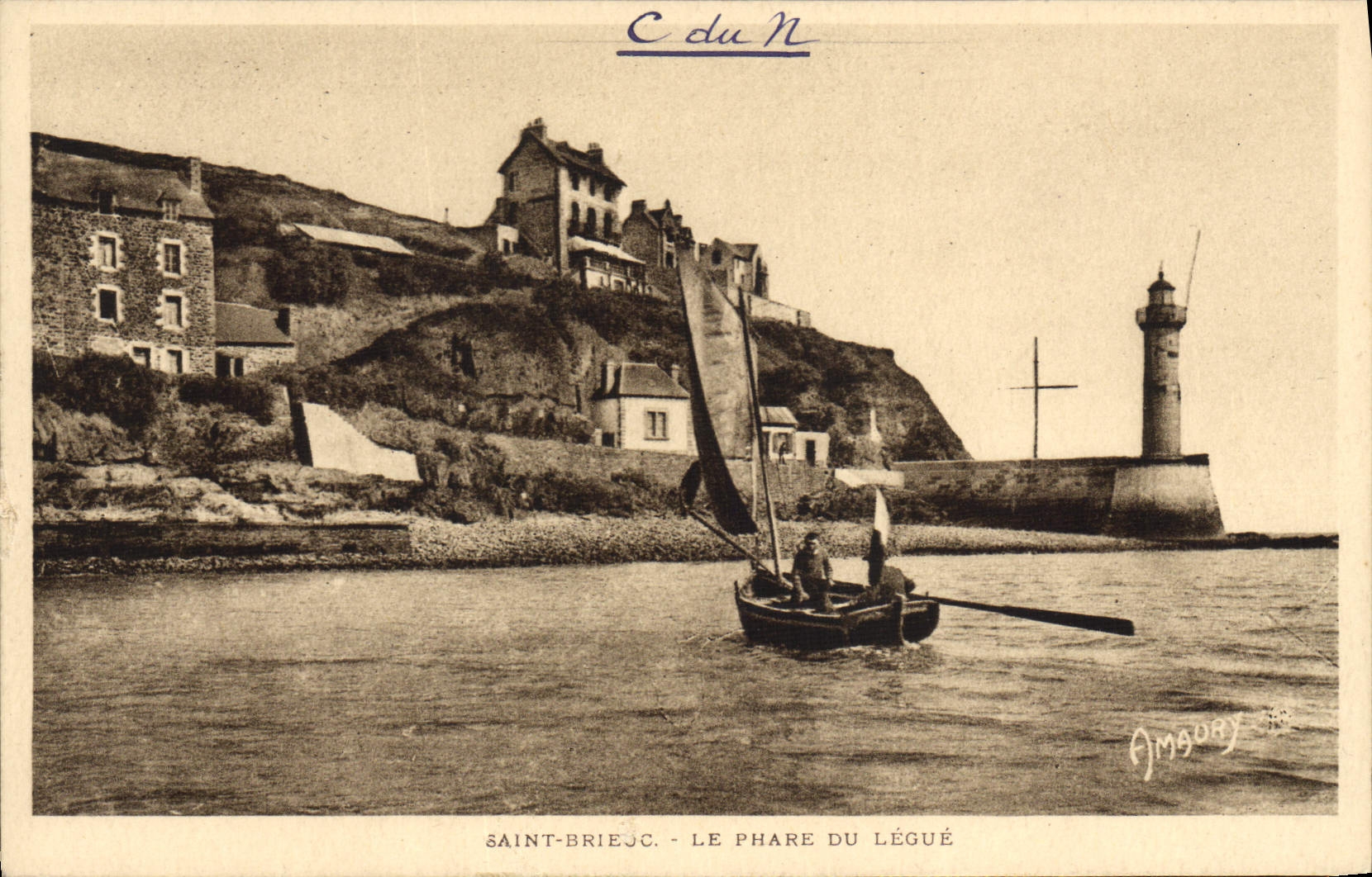 St Brieuc de la POSTAL de la VENDIMIA el faro de Bequeaths
