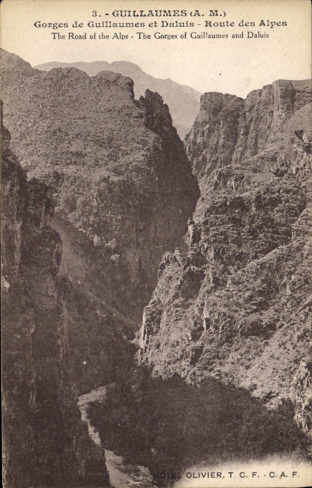 CPA Guillaumes Gorges de Guillaumes et Daluis Route des Alpes