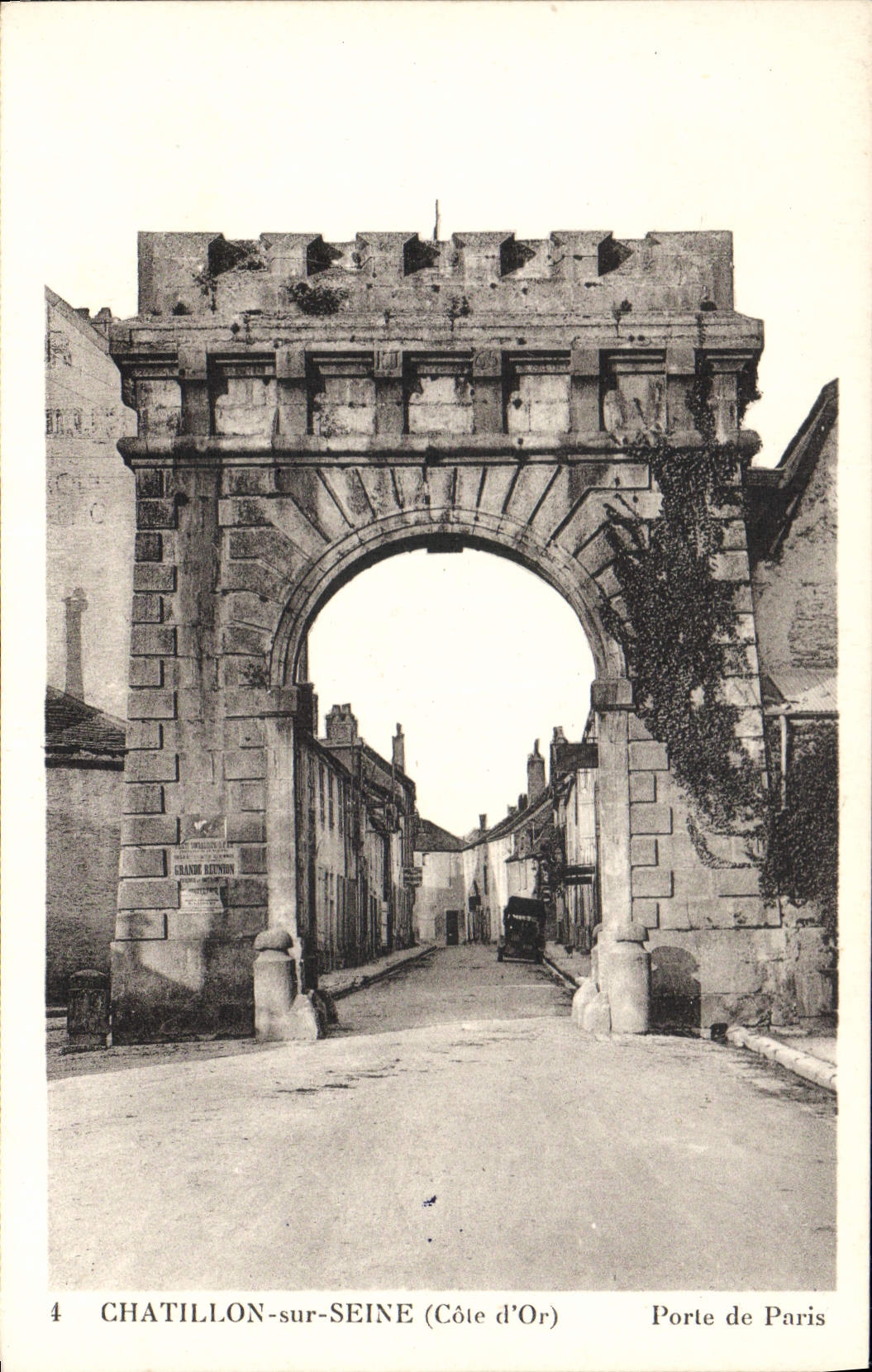 VINTAGE POSTCARD Chatillon On the Seine Carries from Paris